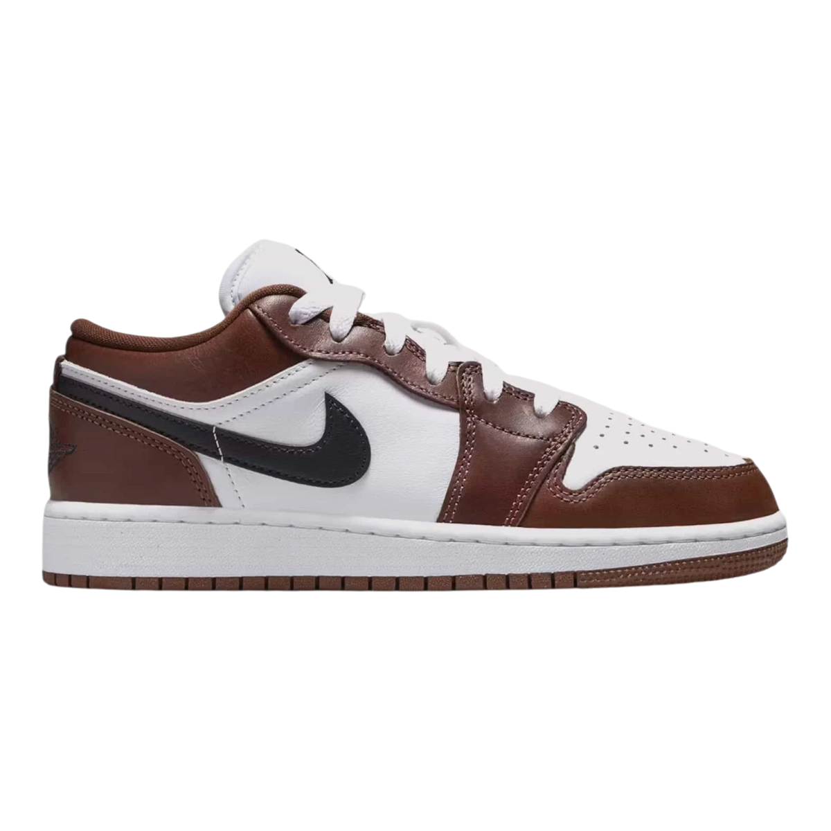 Air Jordan 1 Low SE Big Kids' (GS) Sneakers — White/Dark Pony Low-Top