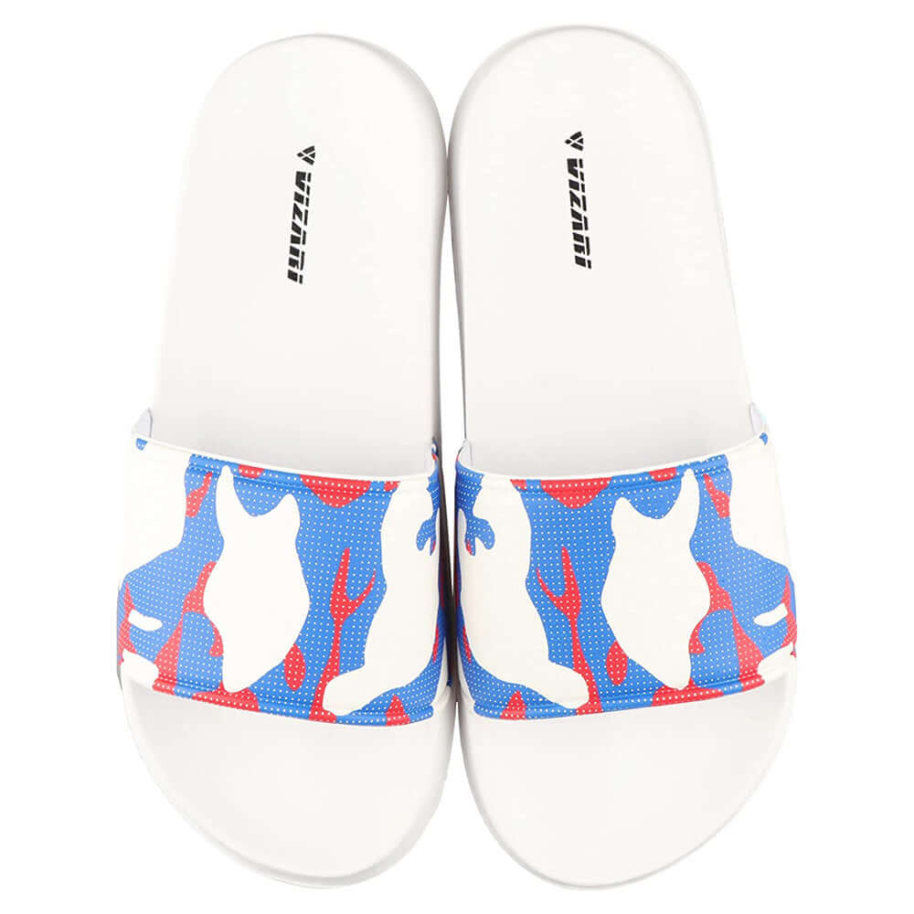 Vizari Youth Camo Soccer Slide Sandals – White