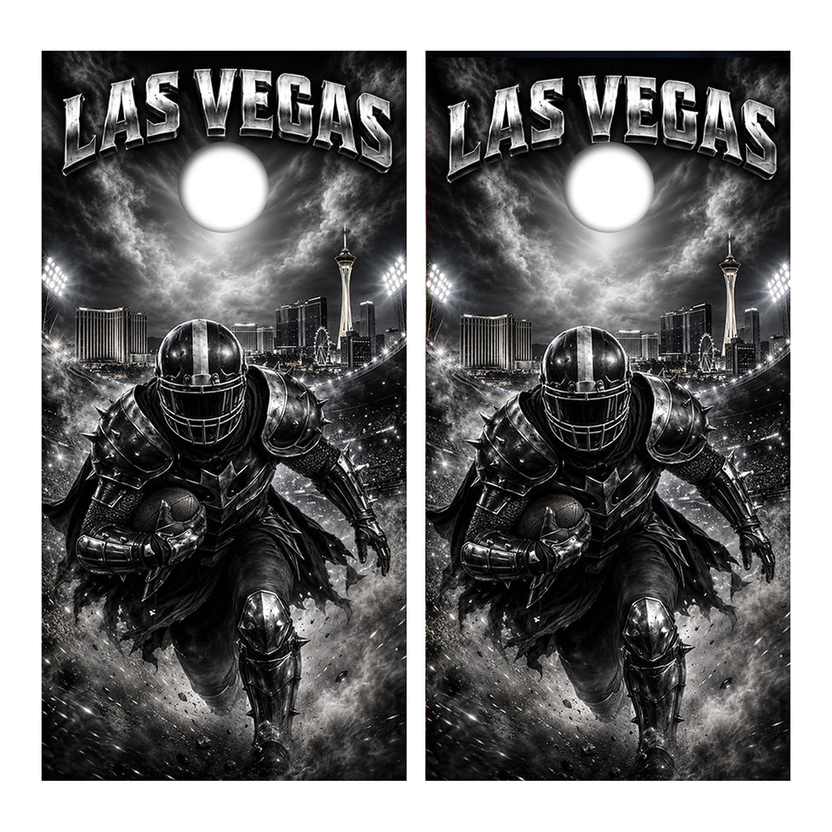 Las Vegas Raiders Inspired Cornhole Design - Corn5150 - Great Call Athletics