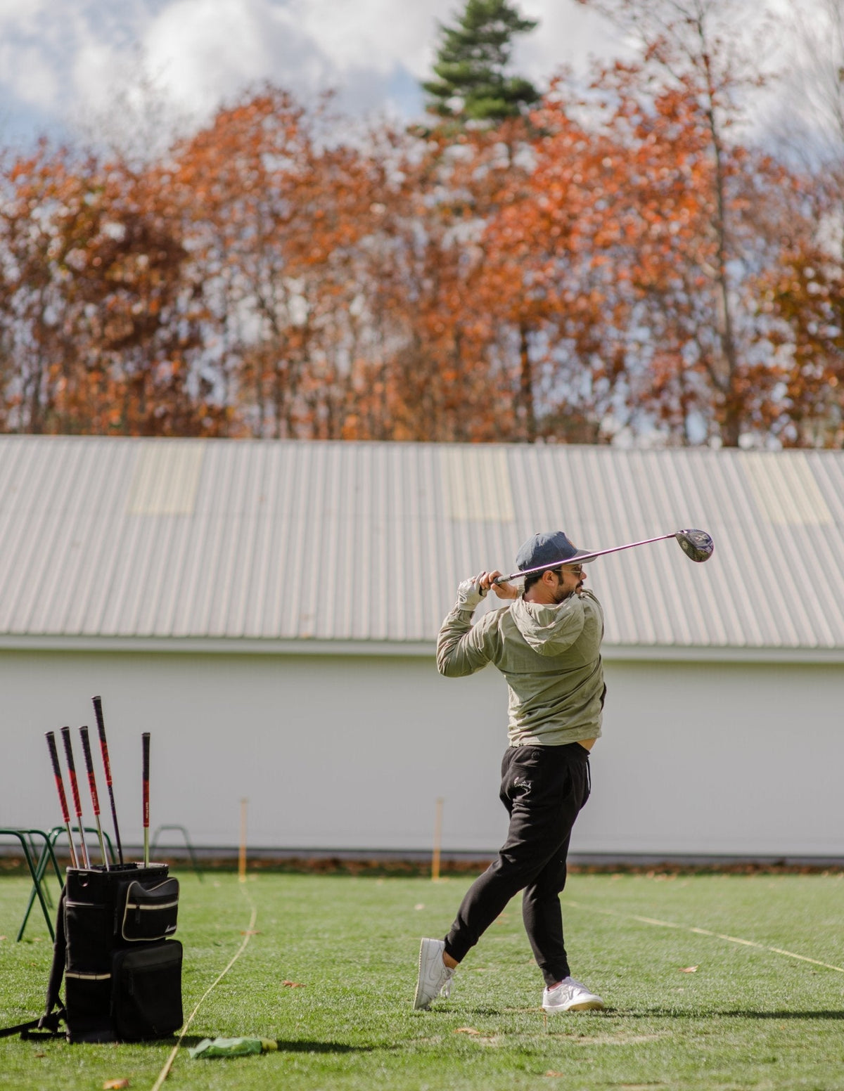the lowercase golf backpack and pannier bag