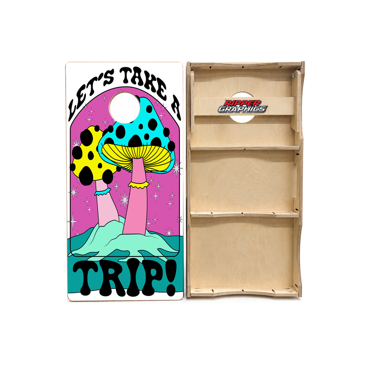 Let's Take A Trip Cornhole Design product photo