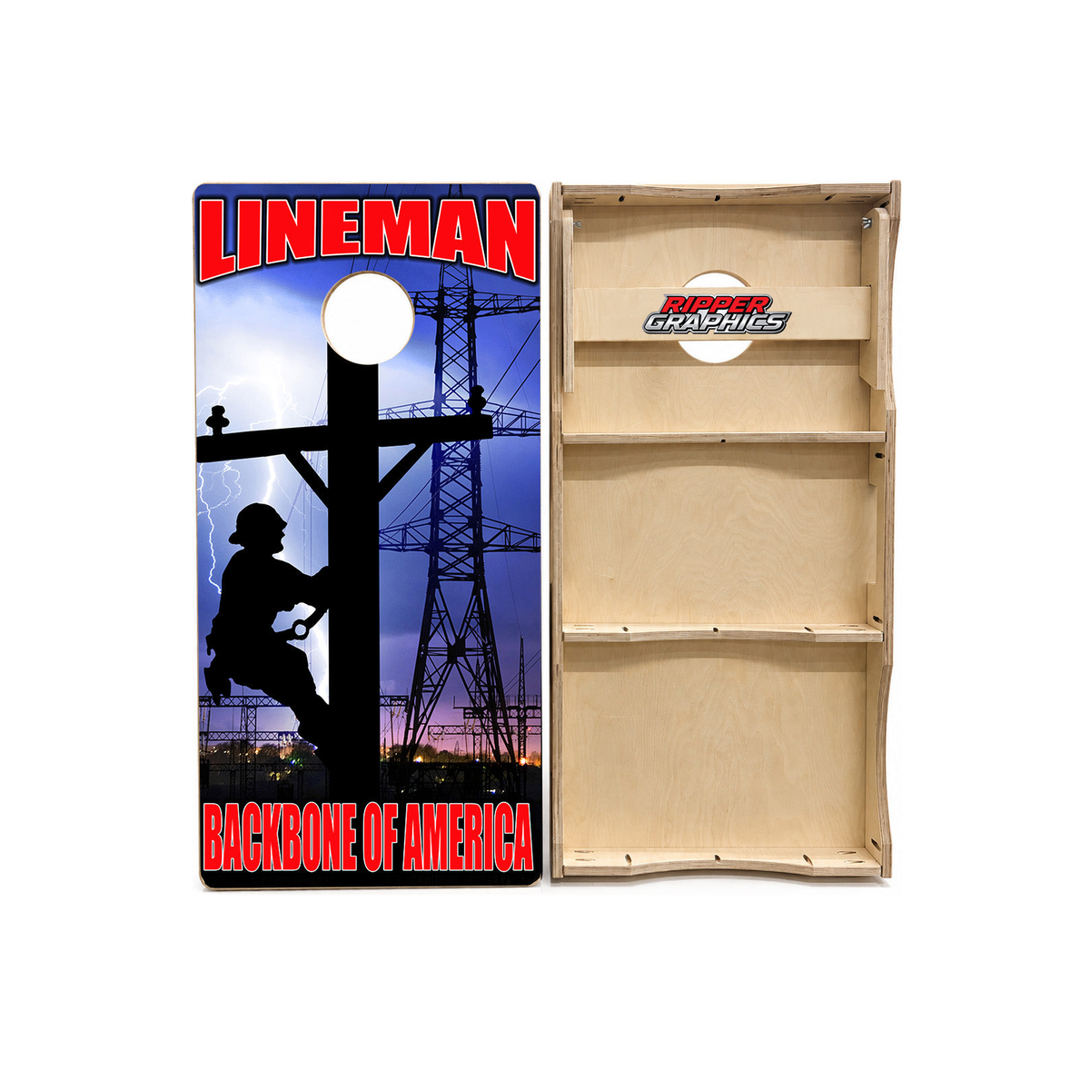 Lineman Cornhole Design product photo