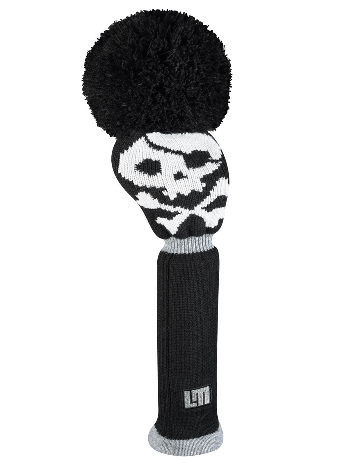 Black Shiver Skull Knit Driver Headcover (Loudmouth Golf collab) - Just4Golf