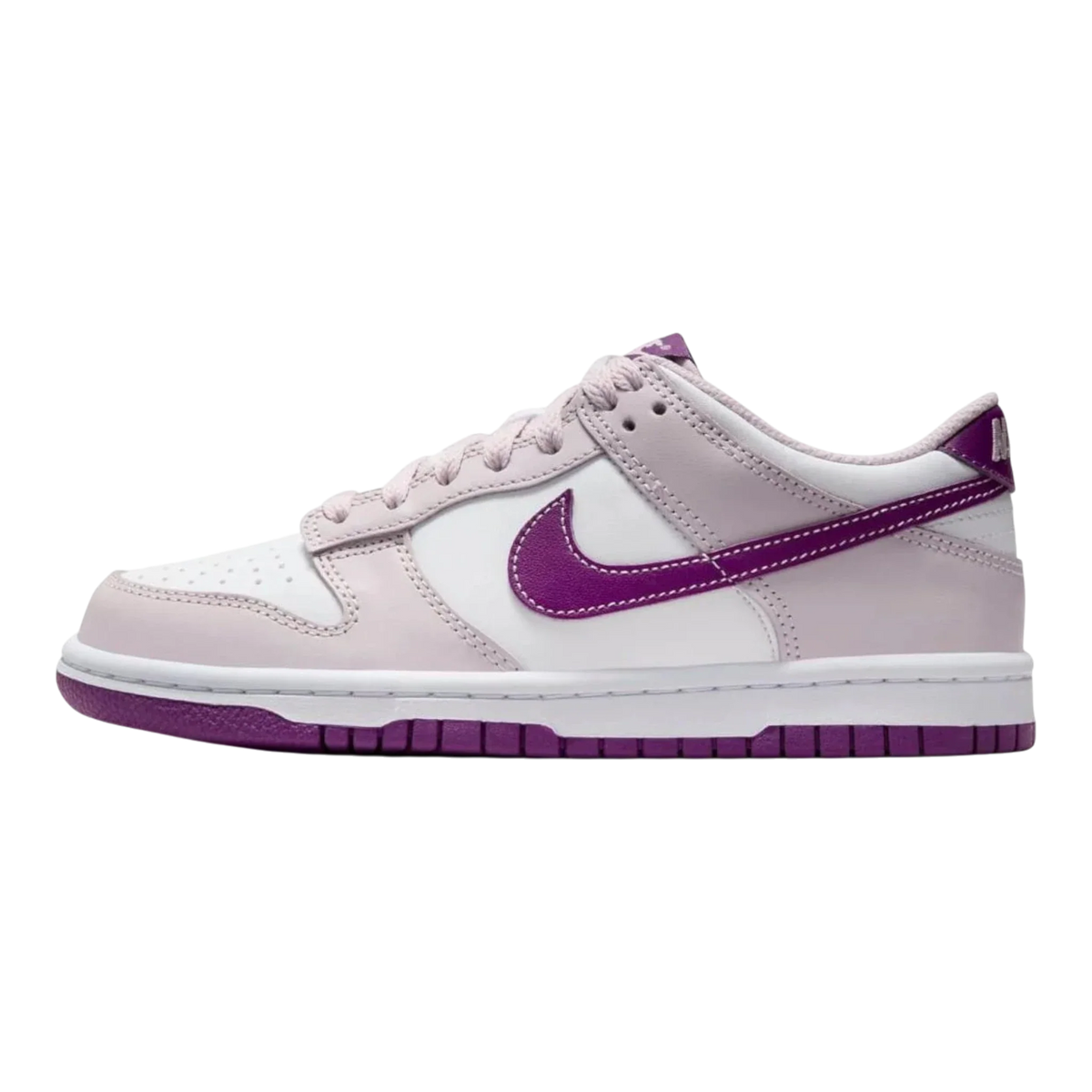 Nike Dunk Low Big Kids' (GS) Sneakers — White/Platinum Violet Low-Top