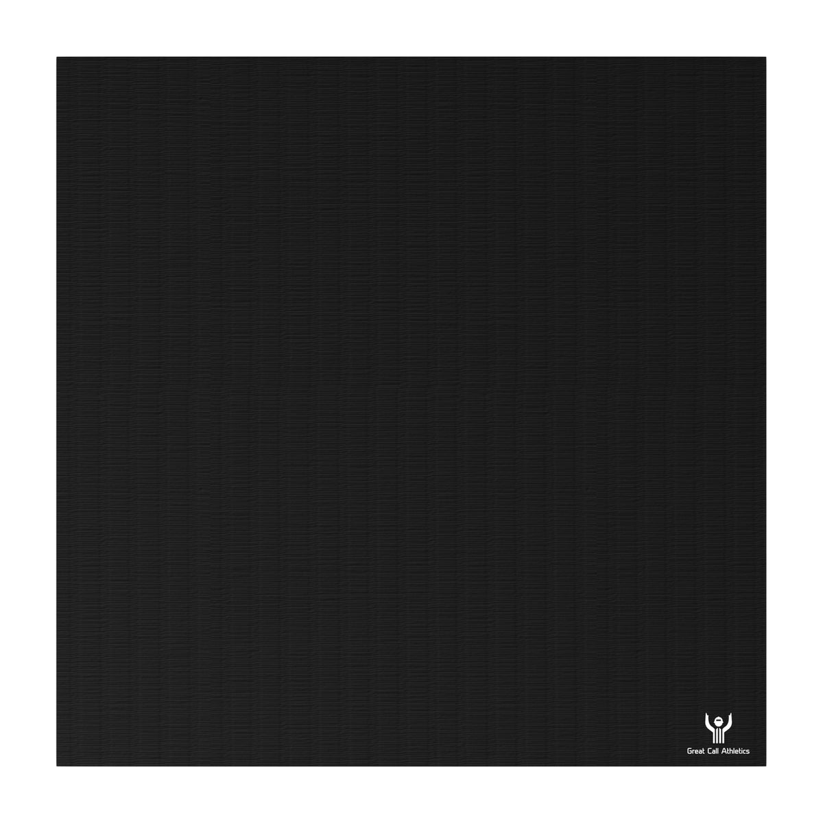 Great Call Athletics 10x10 black tatami wrestling and BJJ mat on a pure white background