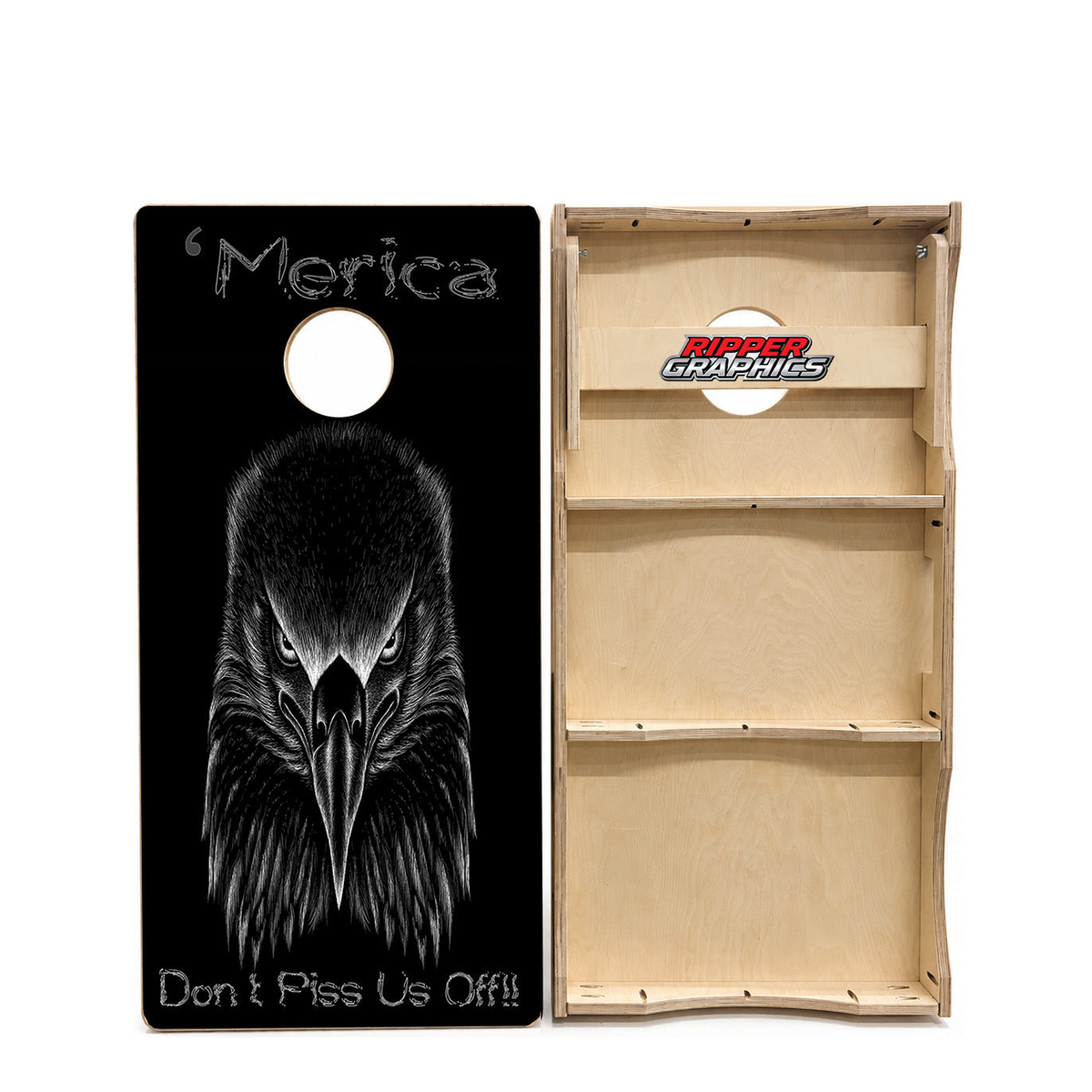 Merica Bald Eagle Cornhole Design product photo