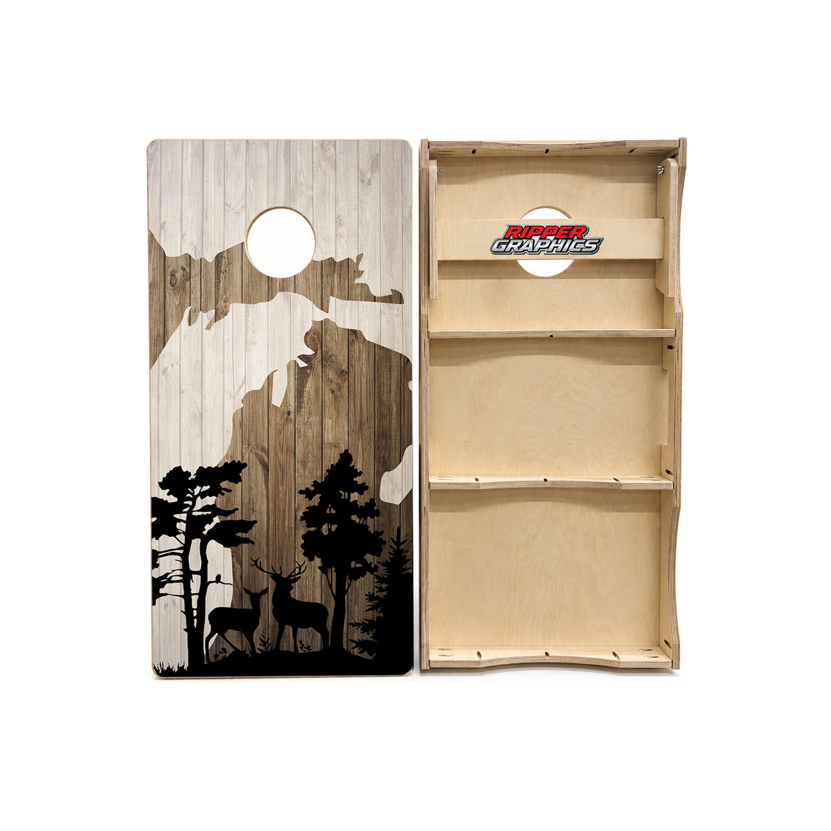Michigan Deer Hunting Cornhole Design product photo
