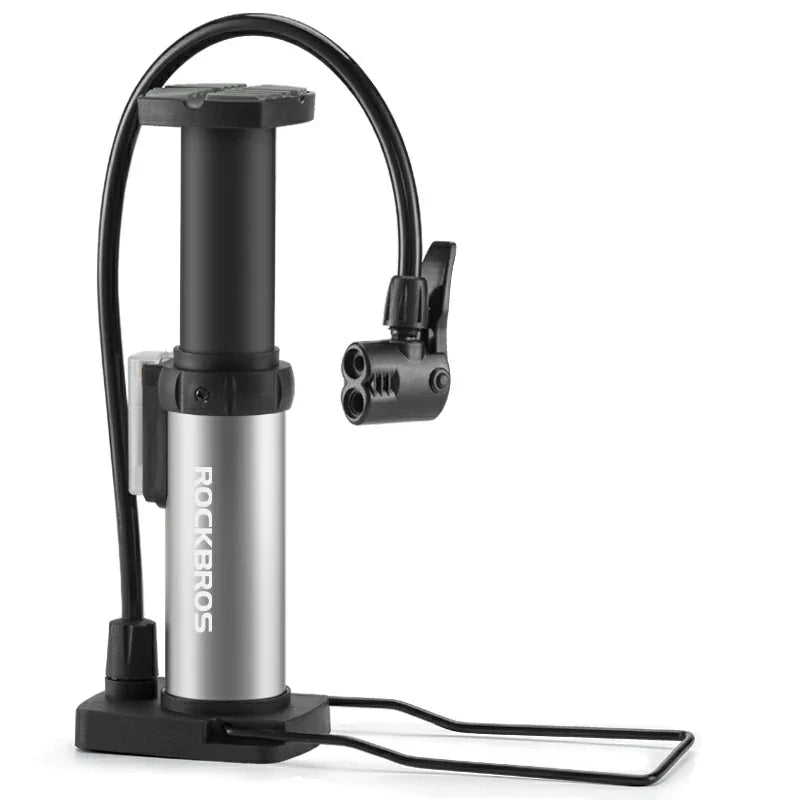 Mini Portable Aluminum Bike Floor Pump with Presta and Schrader 100PSI
