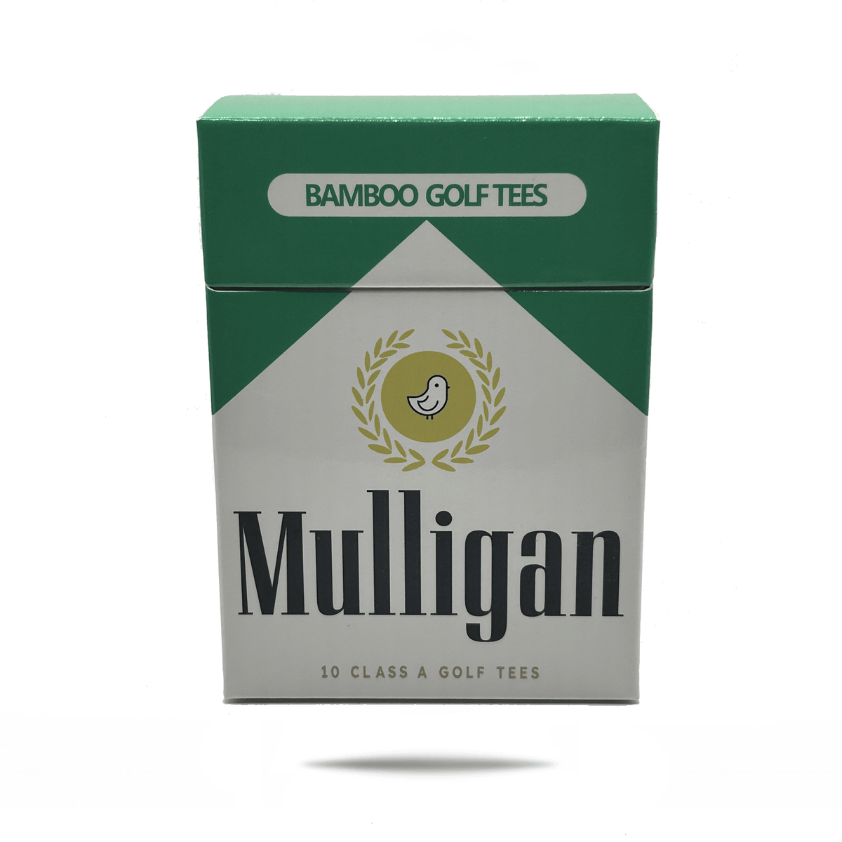 Mulligan Greens Golf Tee Holder + 10 Bamboo 2.75 Inch Tees