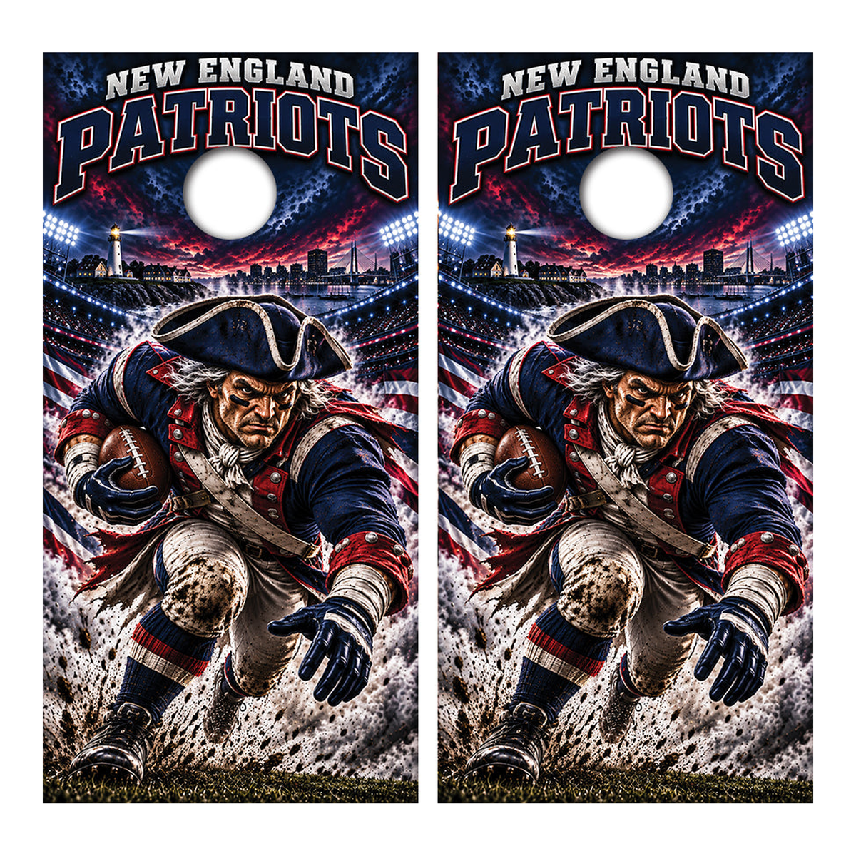 New England Patriots Football Inspired Cornhole Design - Corn5263 - Great Call Athletics