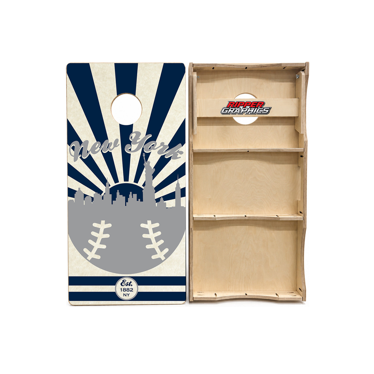 New York Baseball Cornhole Design product photo