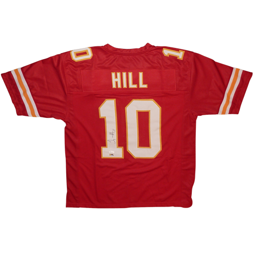 Tyreek Hill Autographed Kansas City Chiefs (Red #10) Custom Jersey - JSA