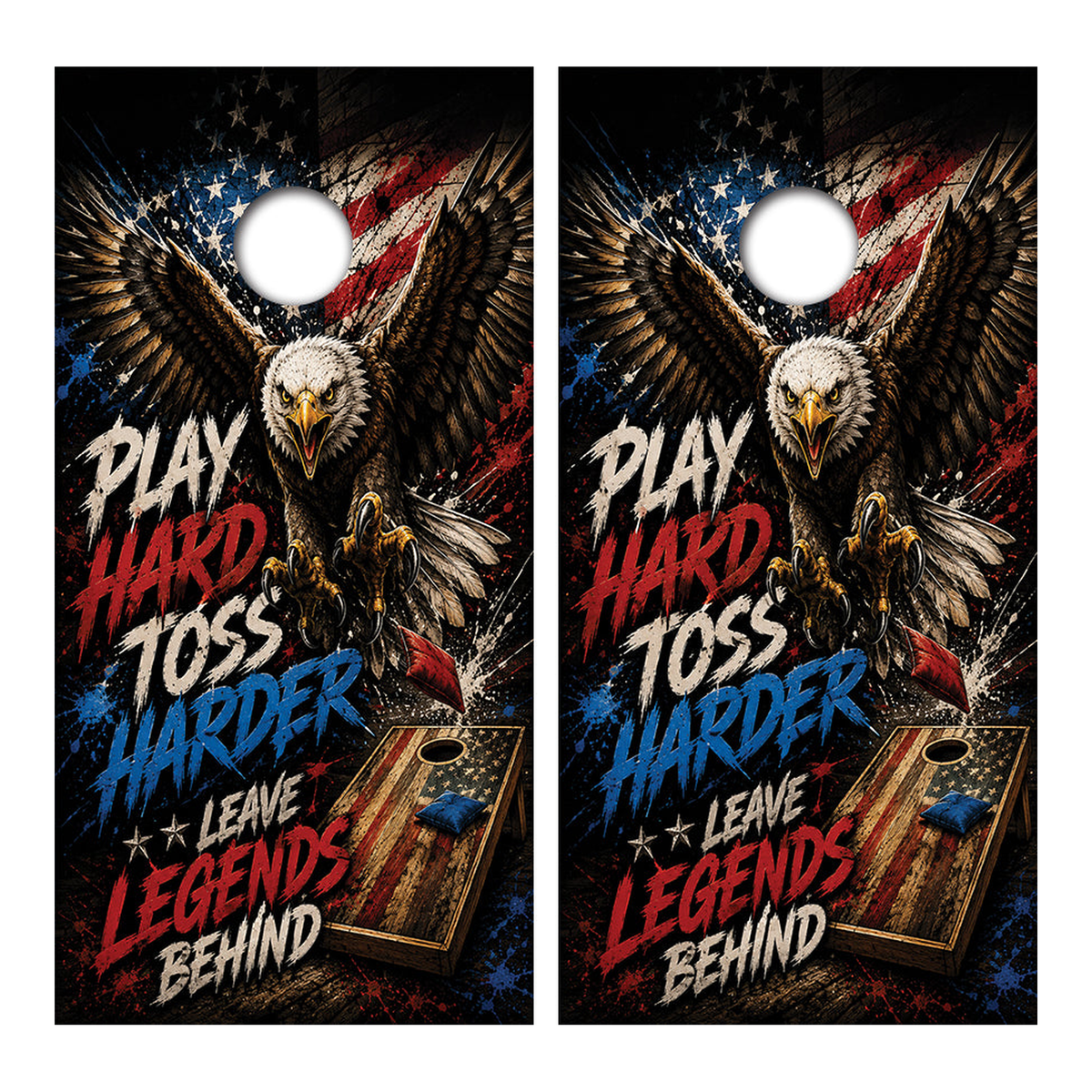 Play Hard Toss Harder Cornhole Design - Corn5112 - Great Call Athletics