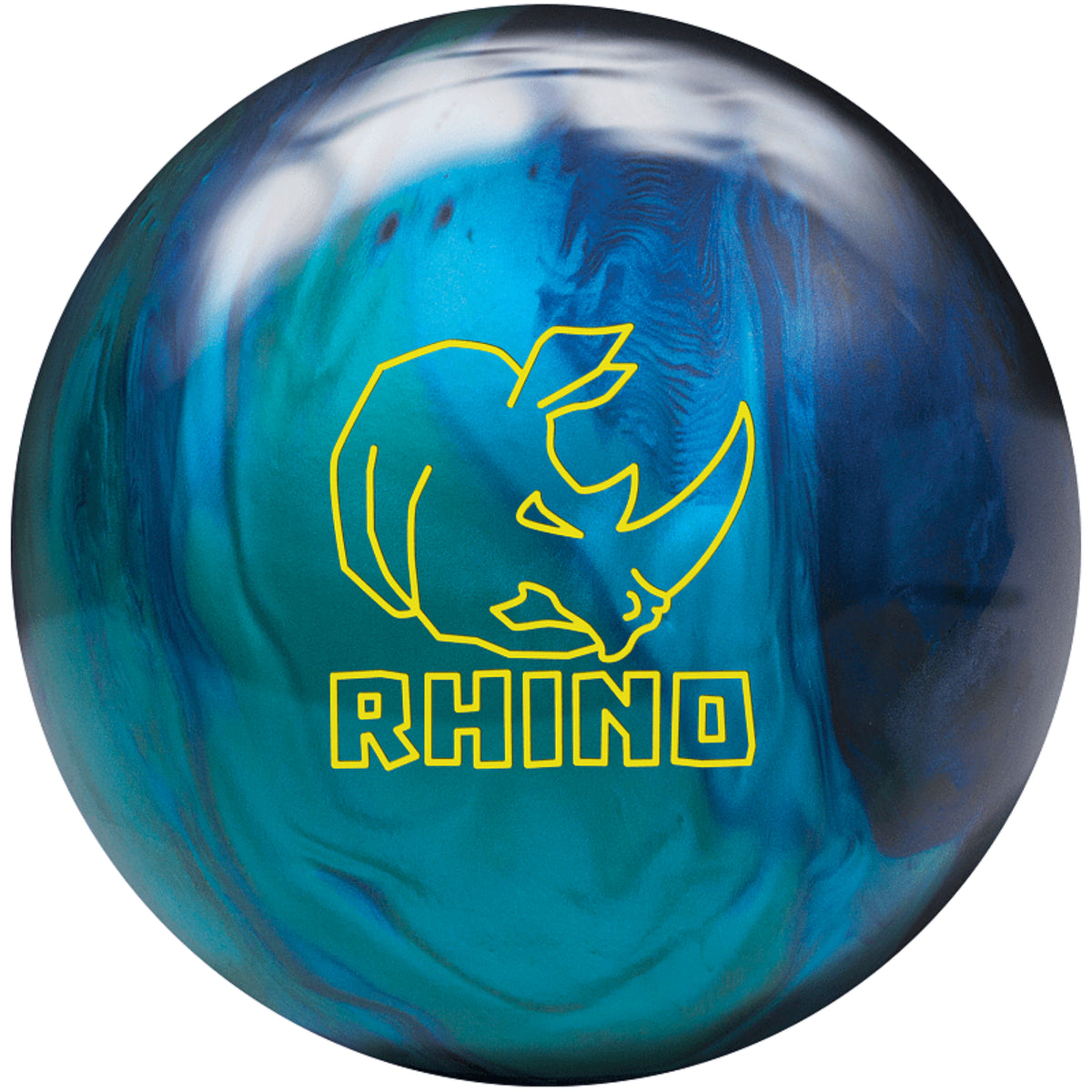 Brunswick Rhino Cobalt Teal Aqua Pearl PRE-DRILLED Bowling Ball