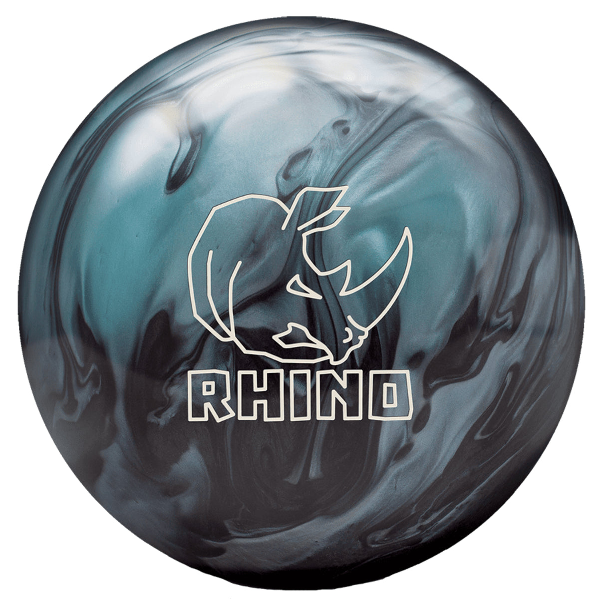 Brunswick Rhino Metallic Blue Black PRE-DRILLED Bowling Ball