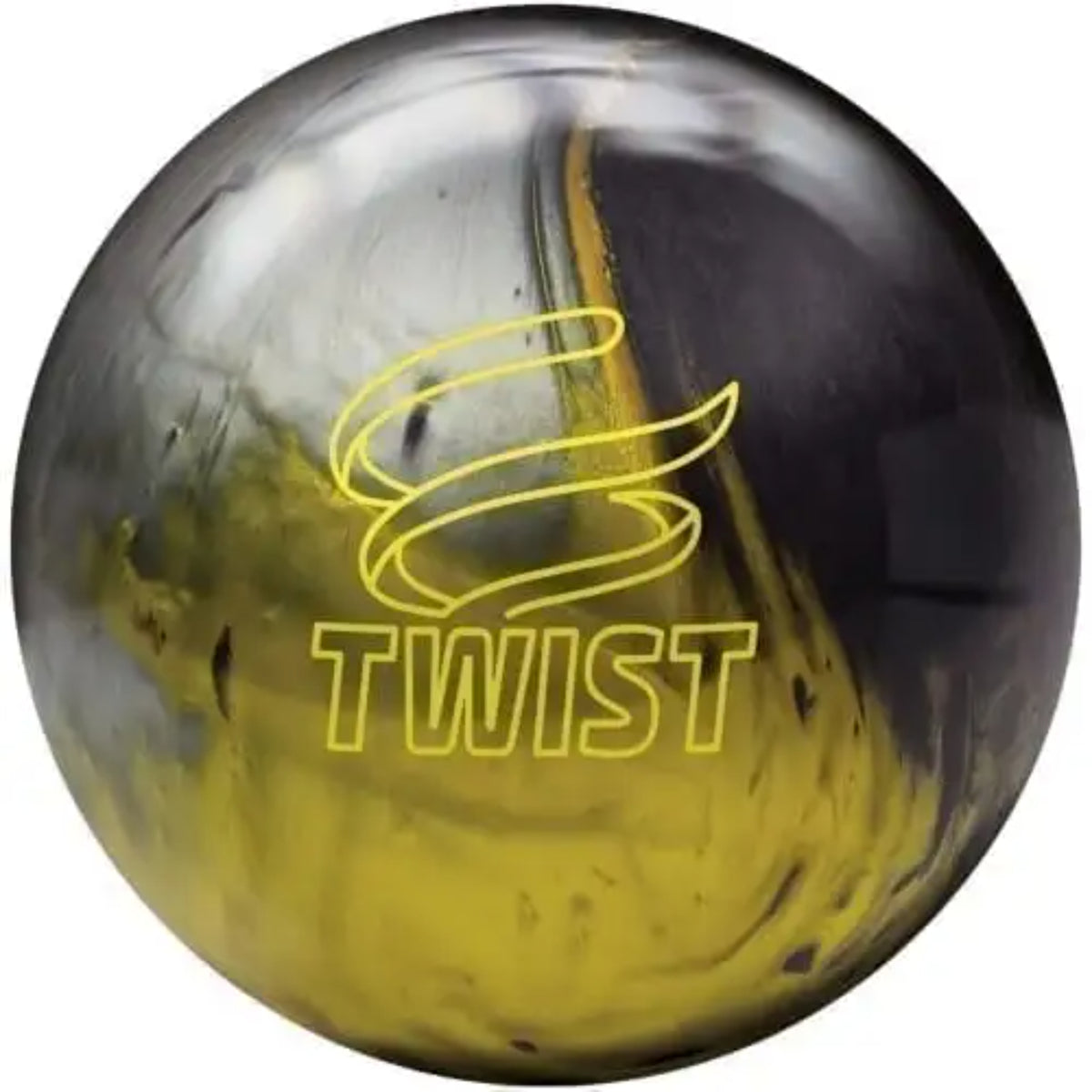 Brunswick Twist Black Gold Silver PRE-DRILLED Bowling Ball