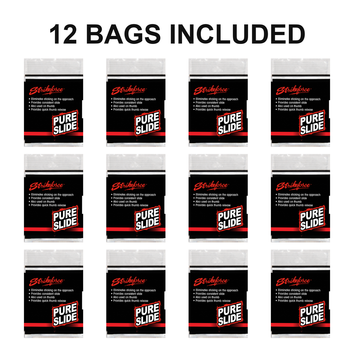KR Strikeforce Pure Slide Bowling Footwear Powder, Dozen (12 Bags) - 12 bags included