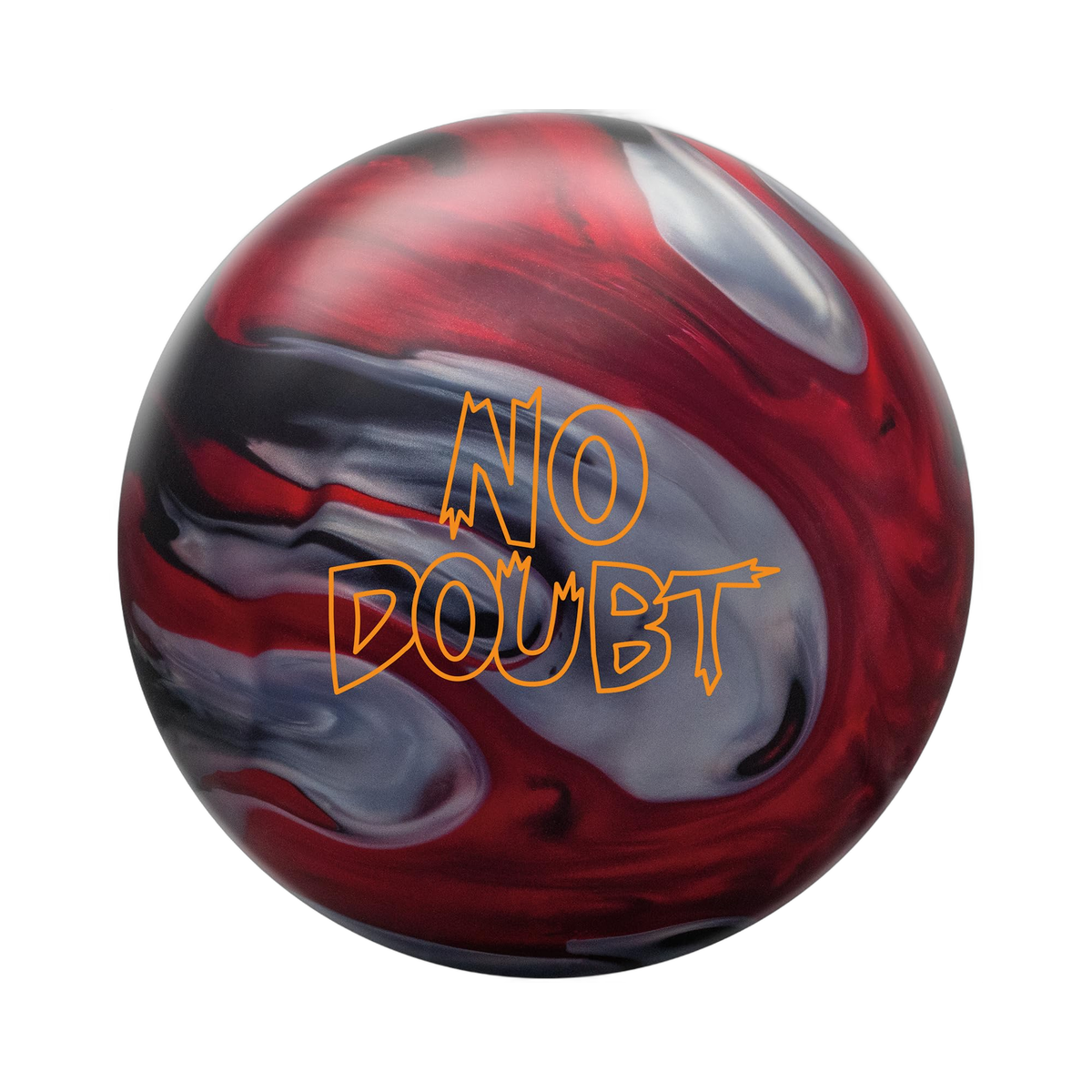 Radical No Doubt Hybrid Bowling Ball in Black/Red/Silver - main product image