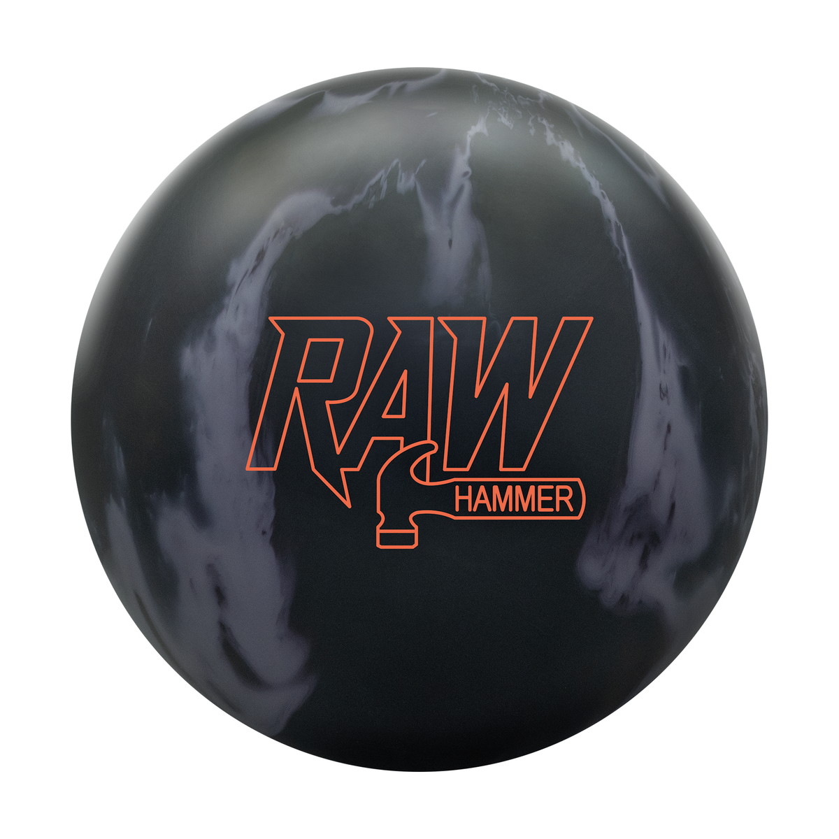 Hammer Raw Hammer Black Grey Bowling Ball - front view