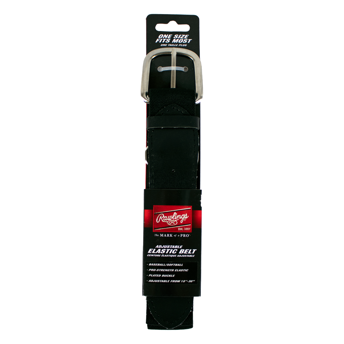 RAWLINGS Adjustable Belt for Adult in Black