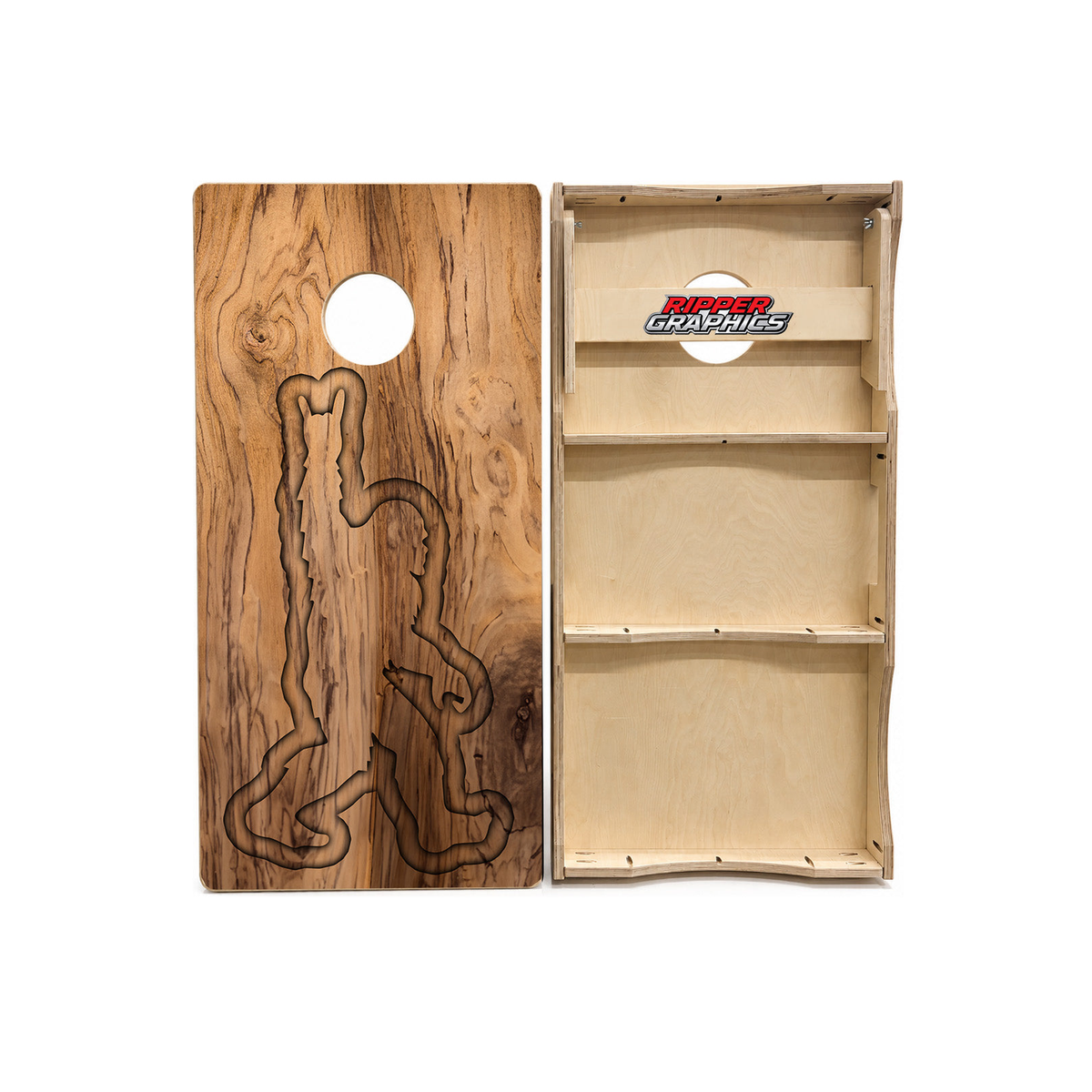 Sasquatch Routered Design Cornhole Design product photo