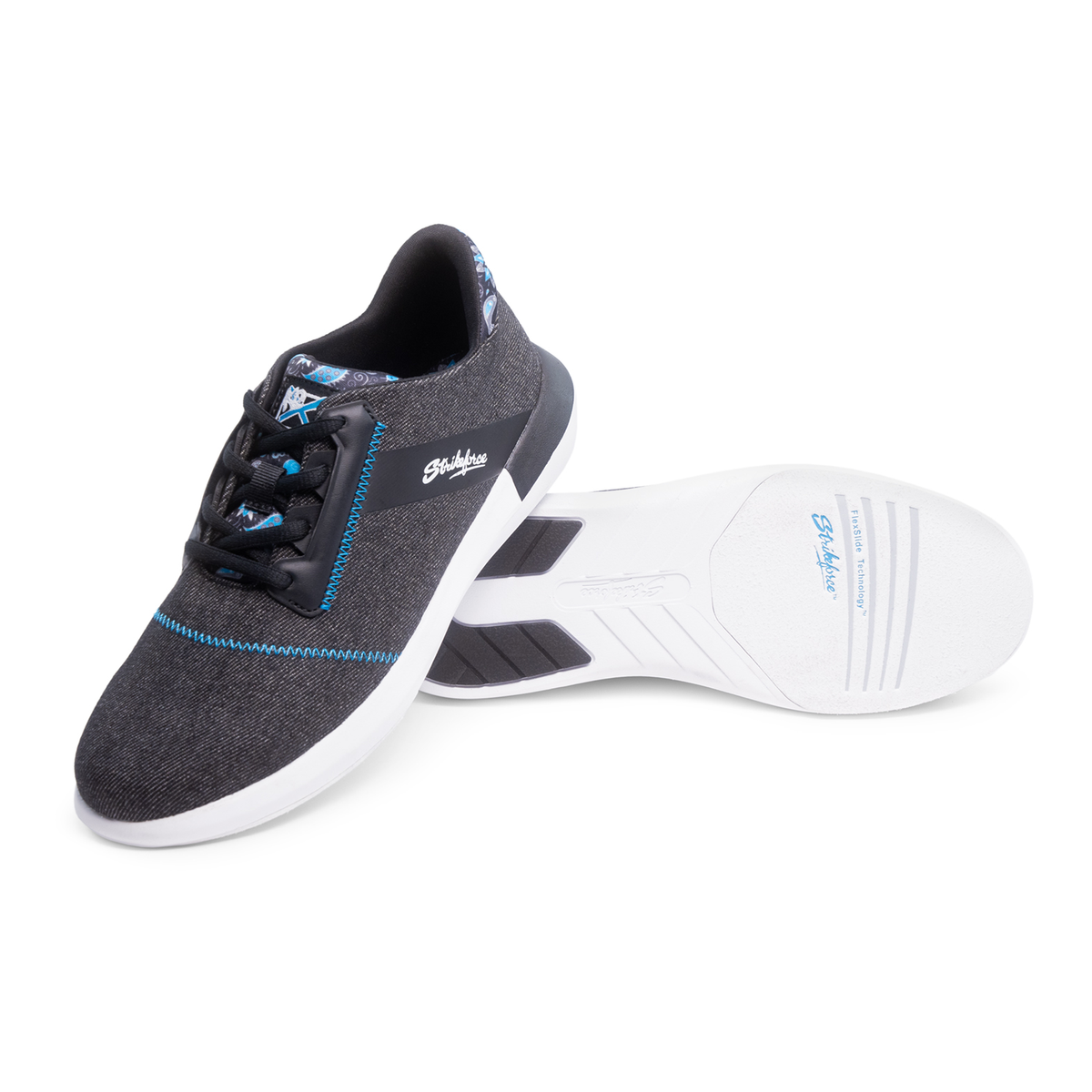 KR Strikeforce Lux Women's Bowling Shoes, Black/Ocean Blue - product view 1