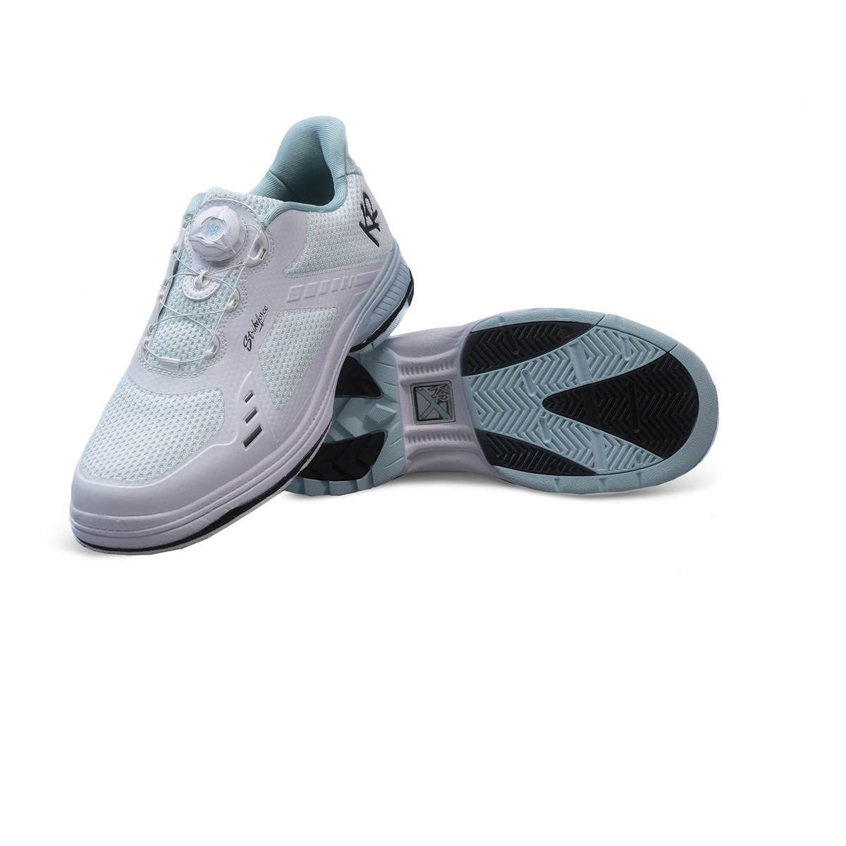 KR Strikeforce Lady Jet Wide Right Hand Women's Bowling Shoes, White Teal - product view 1