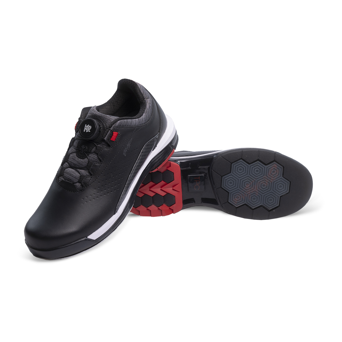 KR Strikeforce TPC Maven Right Hand Men's Bowling Shoes, Black/Red - product view 1