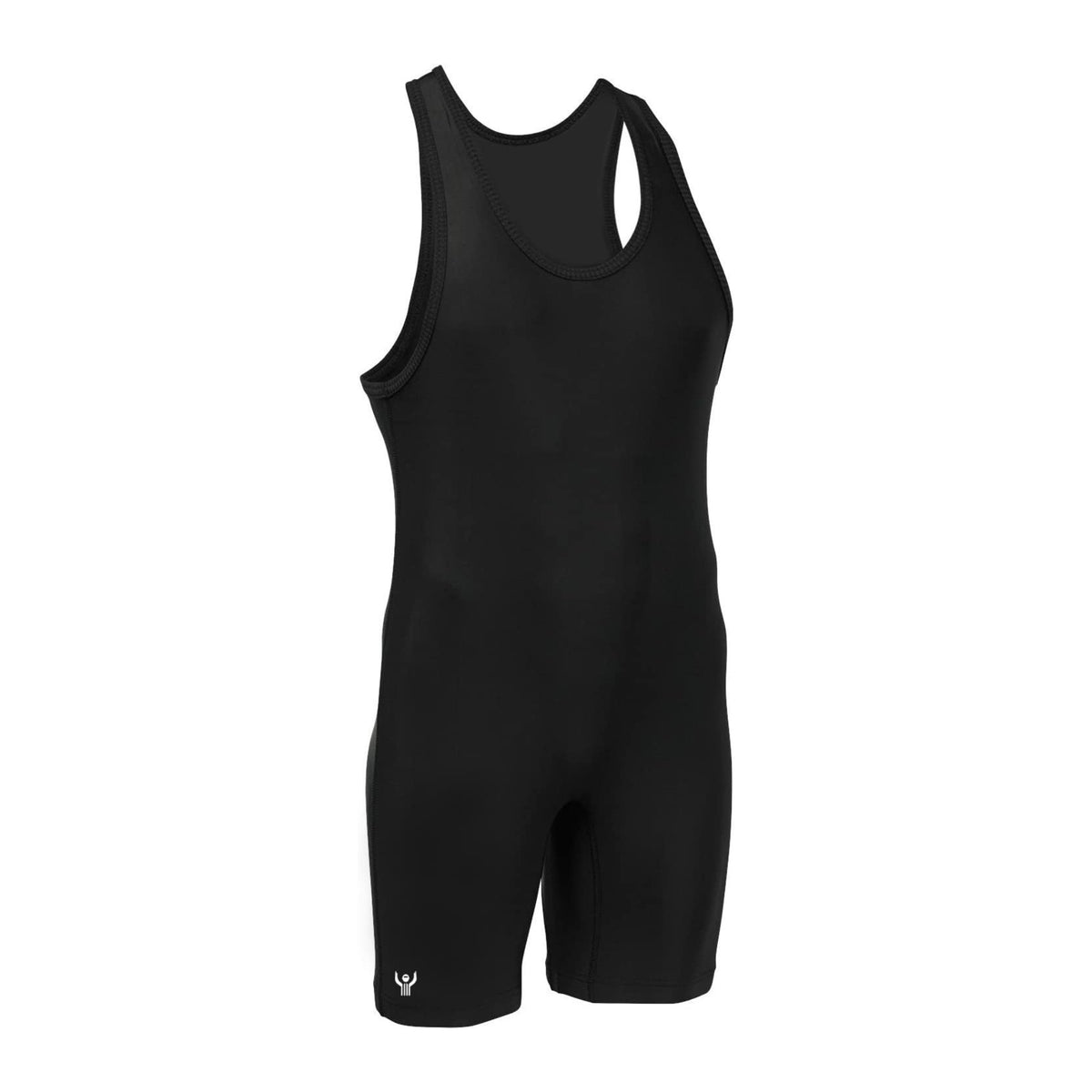 Black Great Call Athletics wrestling singlet on a pure white background