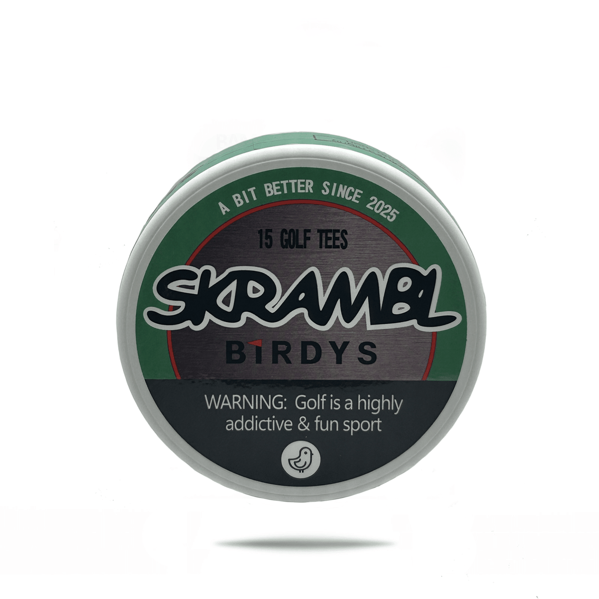 Skrambl Birdys Golf Tee Holder + 15 Bamboo 1.5 Inch Tees