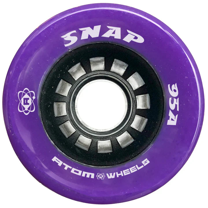 Atom Snap Roller Skate Wheels 60x40mm 95a - Purple (Set of 4)