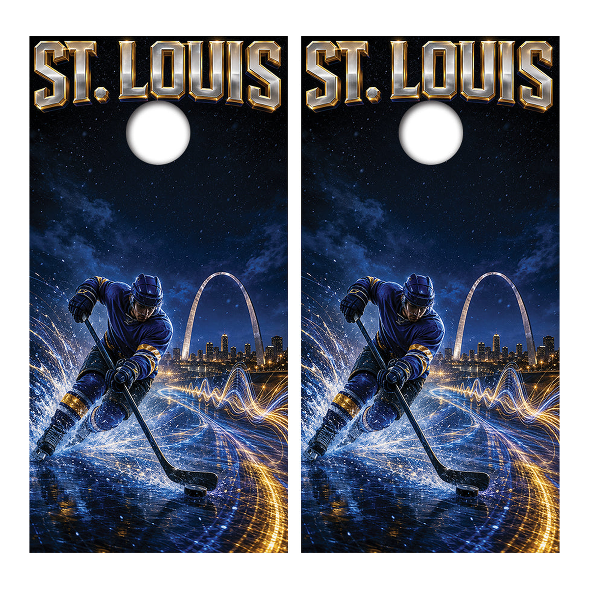 St Louis Blues Inspired Cornhole Design - Corn5164 - Great Call Athletics