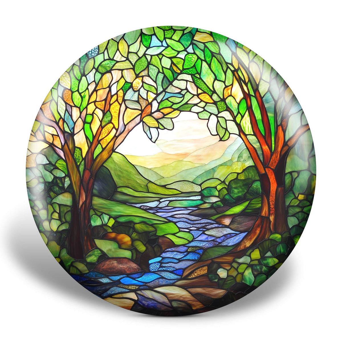 The Green Stained Glass Disc Golf Disc