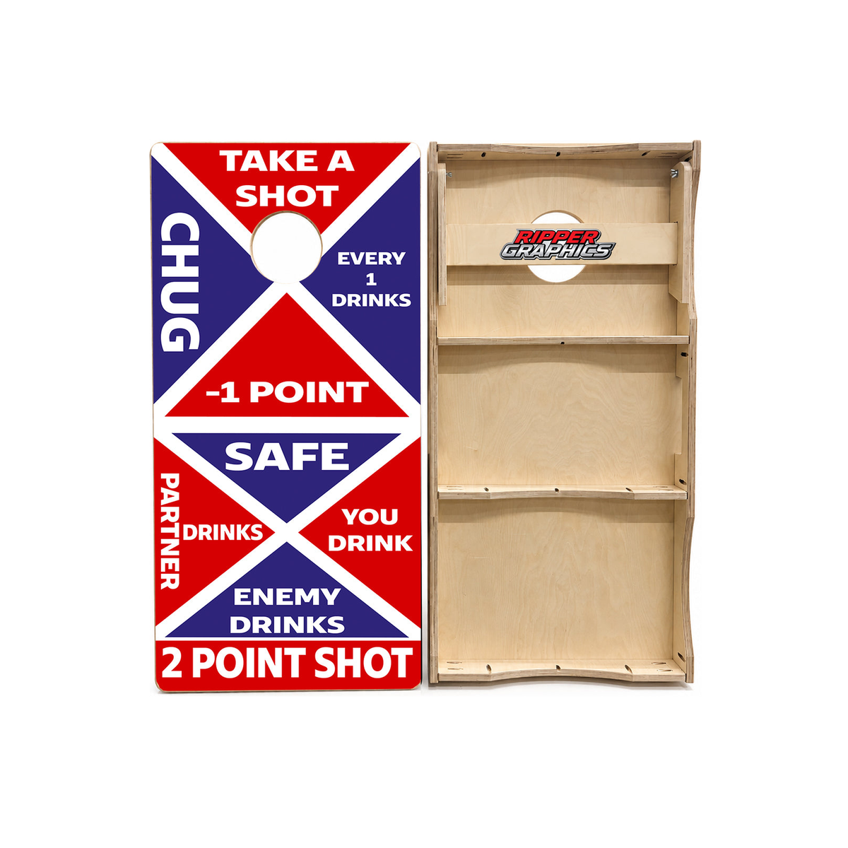 Suprise Drinking Game Cornhole Design product photo