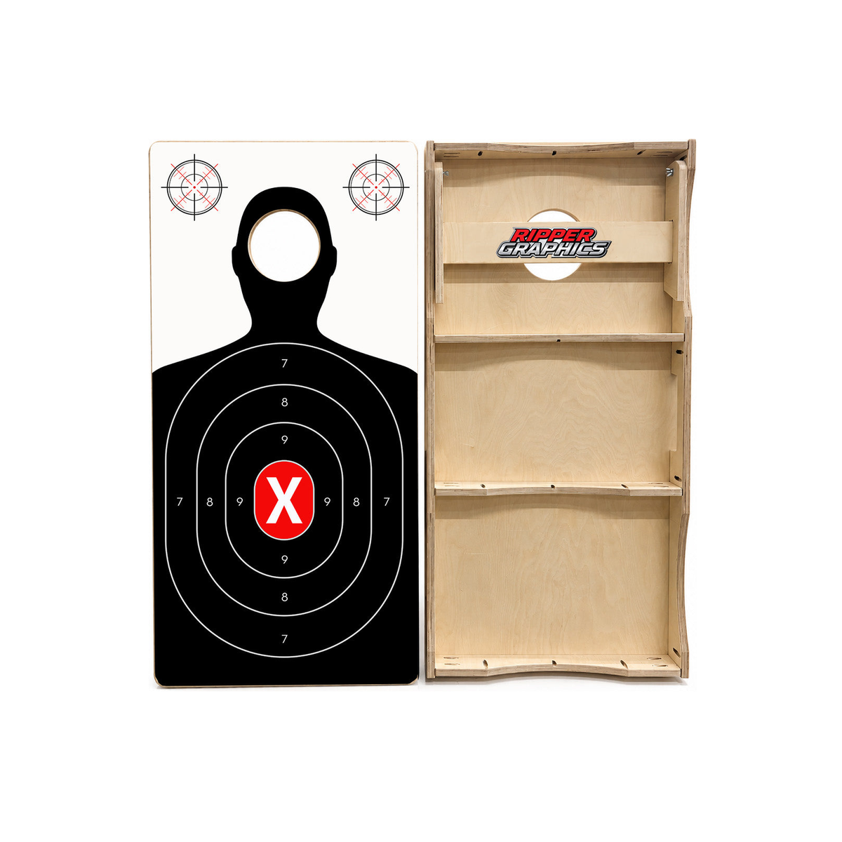 Target Practice Silhouette Cornhole Design product photo