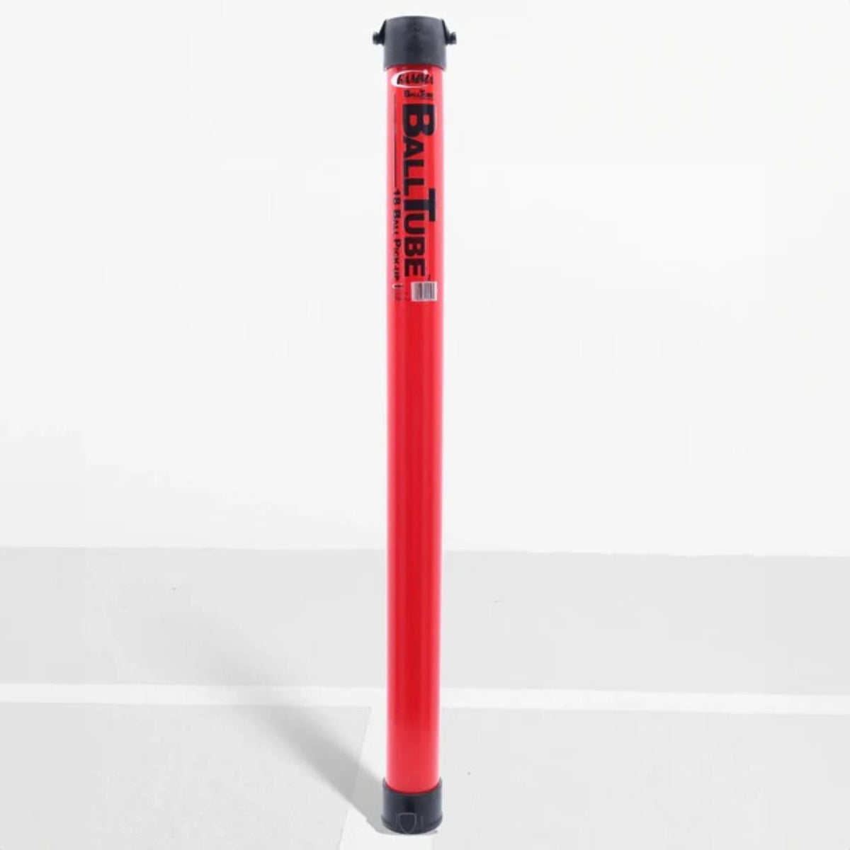 Ball tube pickup and storage tool designed to collect and hold multiple balls for easy transport and convenient practice use.