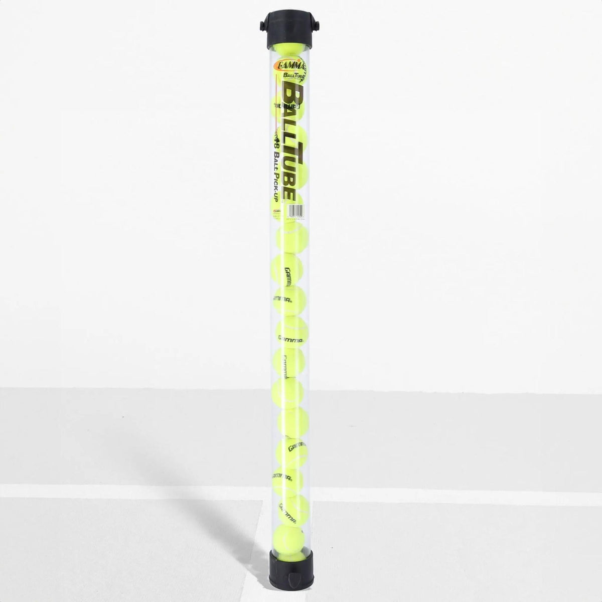 Ball tube pickup and storage tool designed to collect and hold multiple balls for easy transport and convenient practice use.
