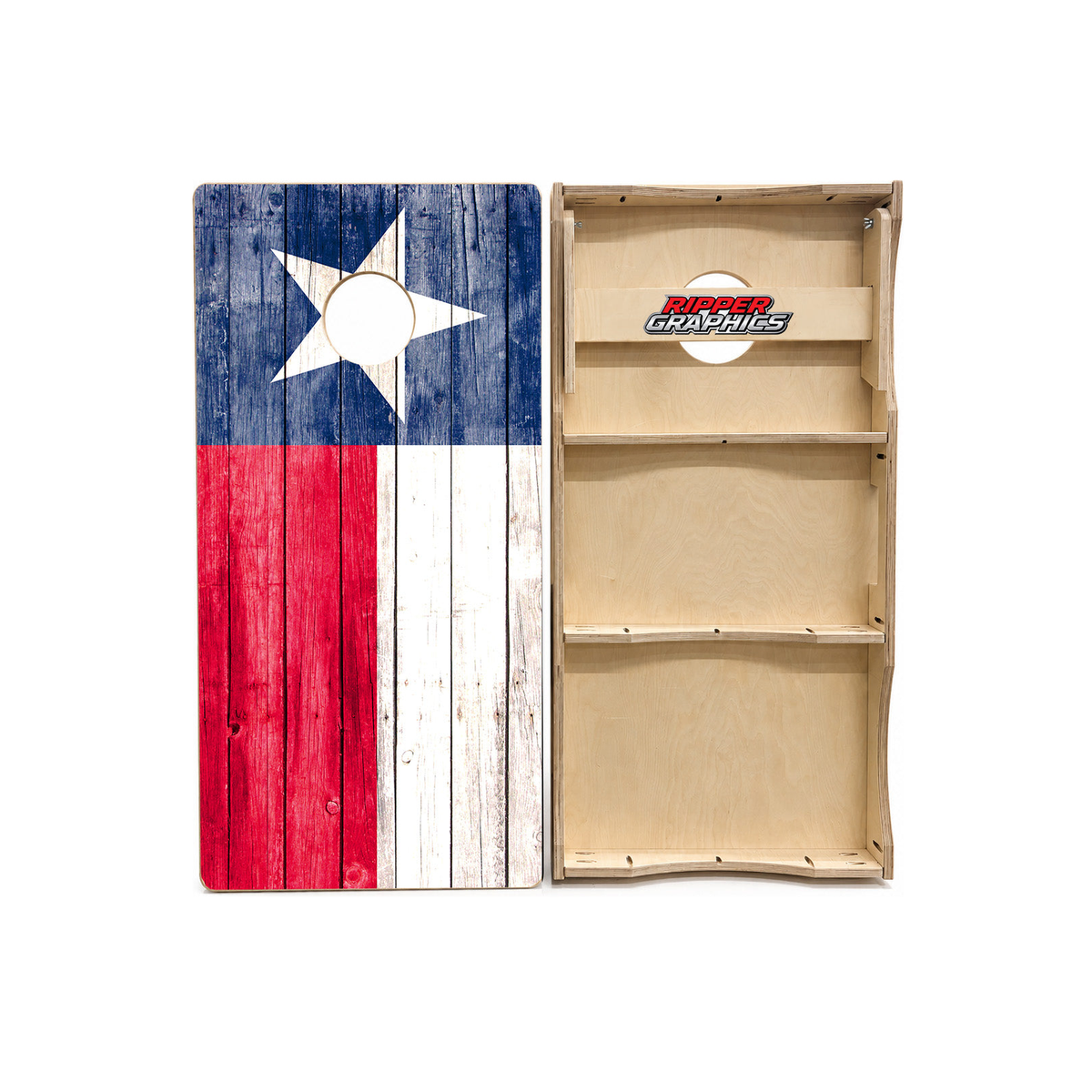 Texas Flag Barnwood Cornhole Design product photo