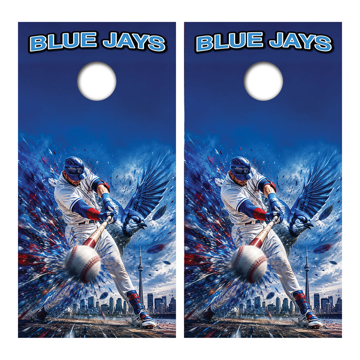 Toronto Blue Jays Baseball Inspired Cornhole Design - Corn5215 - Great Call Athletics