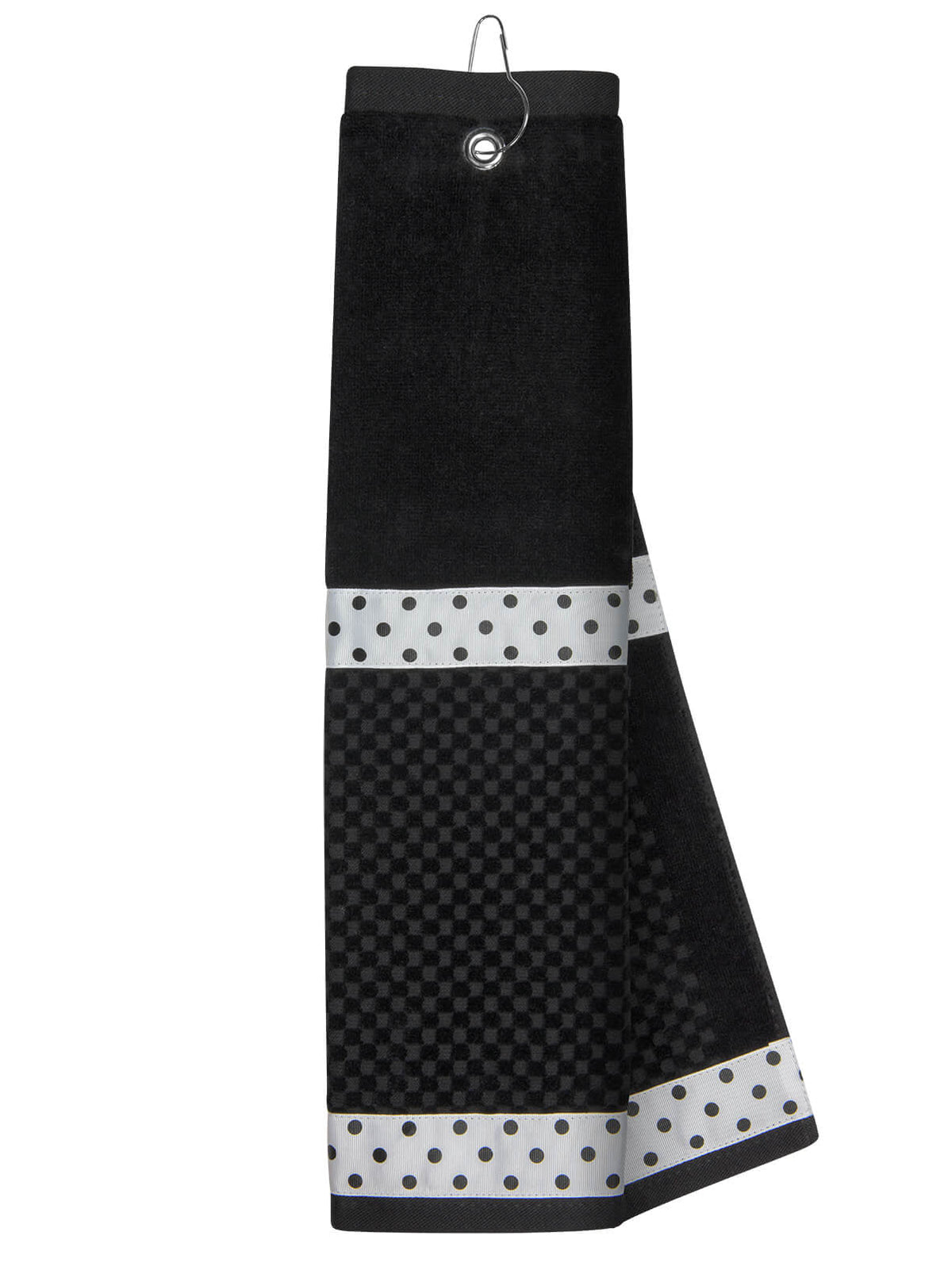 Black Golf Towel with Ribbon
