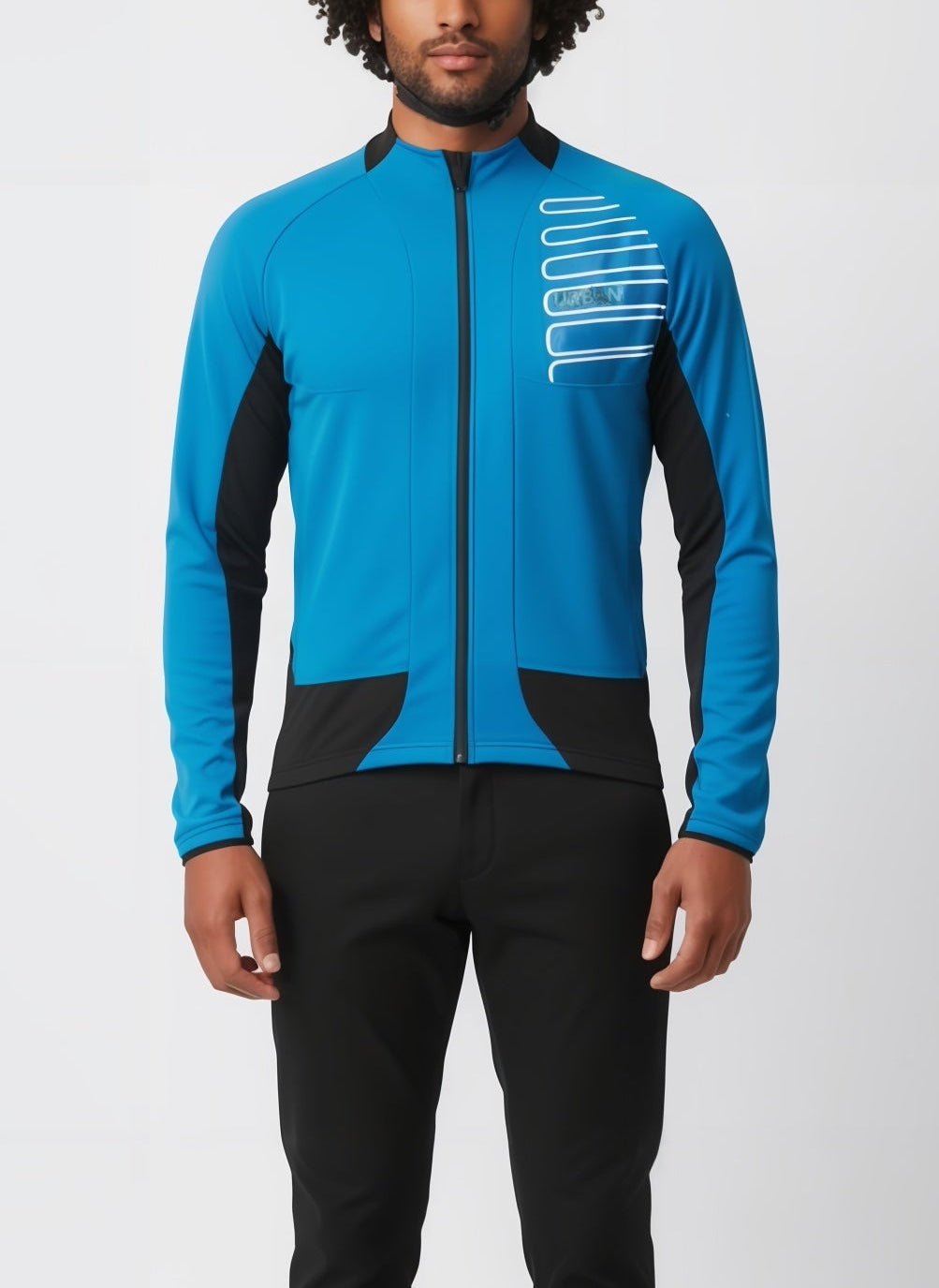 Urban Cycling Reflector Winter Softshell Cycling Jacket – Windproof, Water-Resistant, High-Visibility