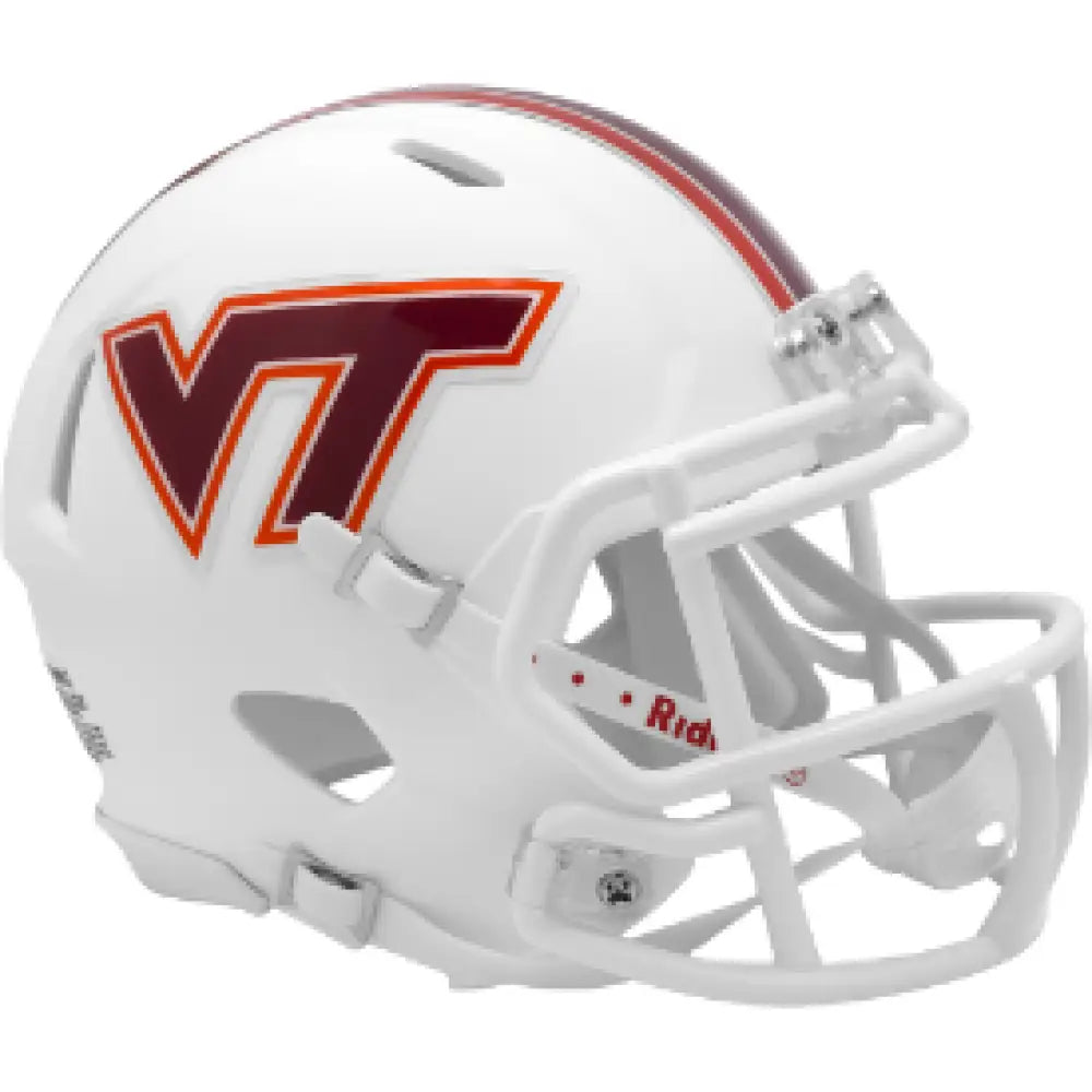 Virginia Tech Hokies NCAA Mini Speed Football Helmet Matte White - NCAA