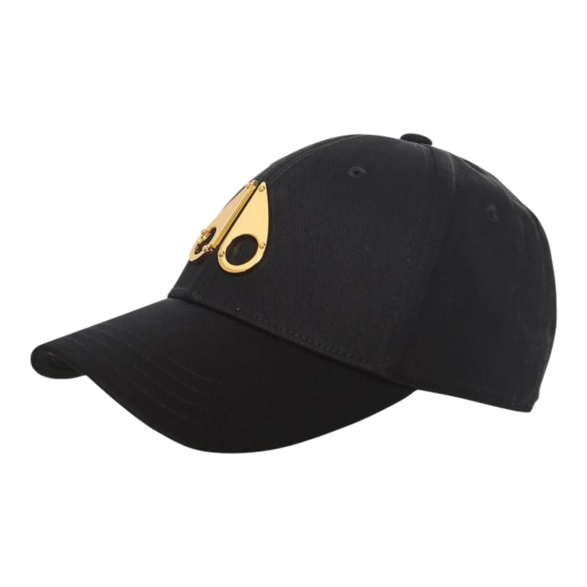 Moose Knuckles Logo Icon Adjustable Men's Strapback Hat — Black/Gold Adjustable Cap