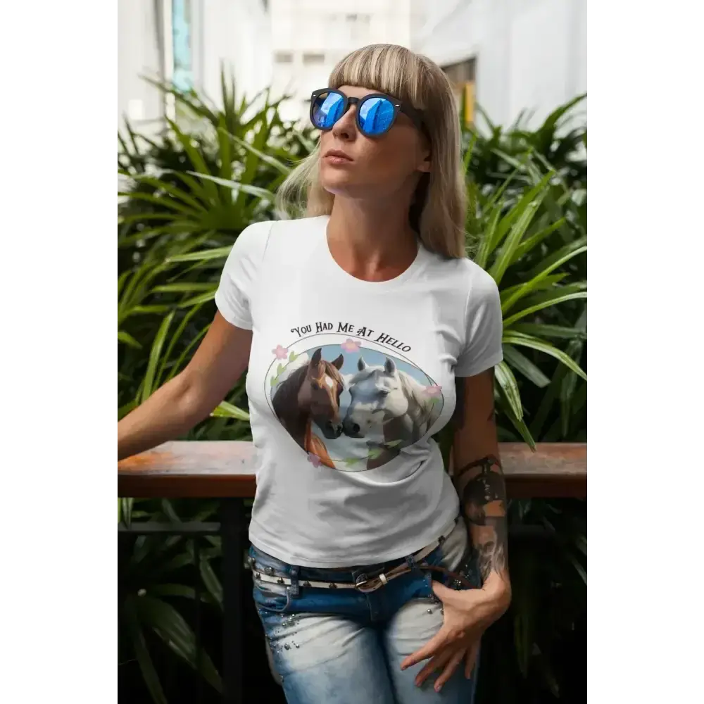 You Had Me at Hello Tee, Equestrian T-Shirt, Horse Lover Gift