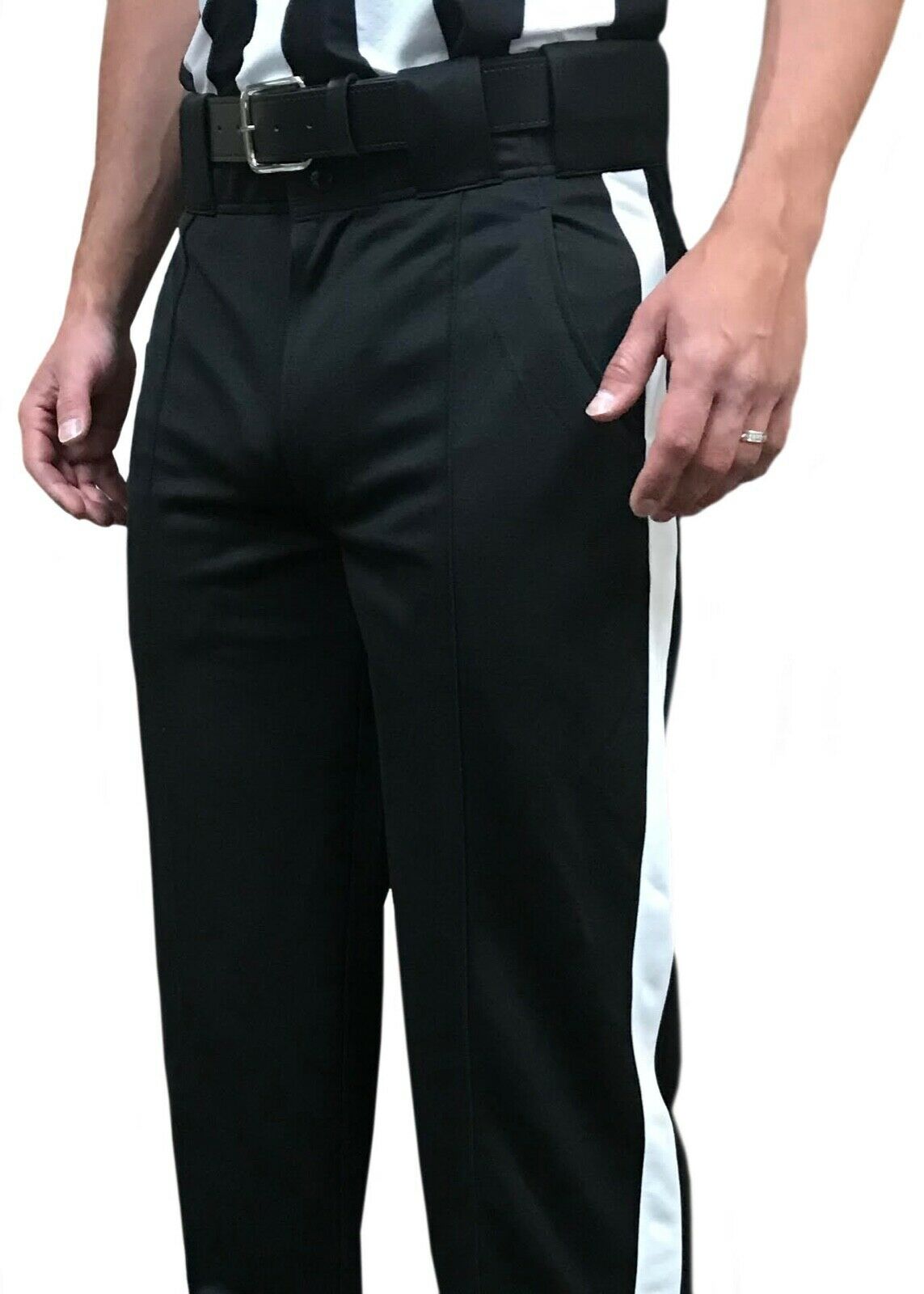 Smitty Athletic Fit Flat Front Referee Pants with Belt Loops