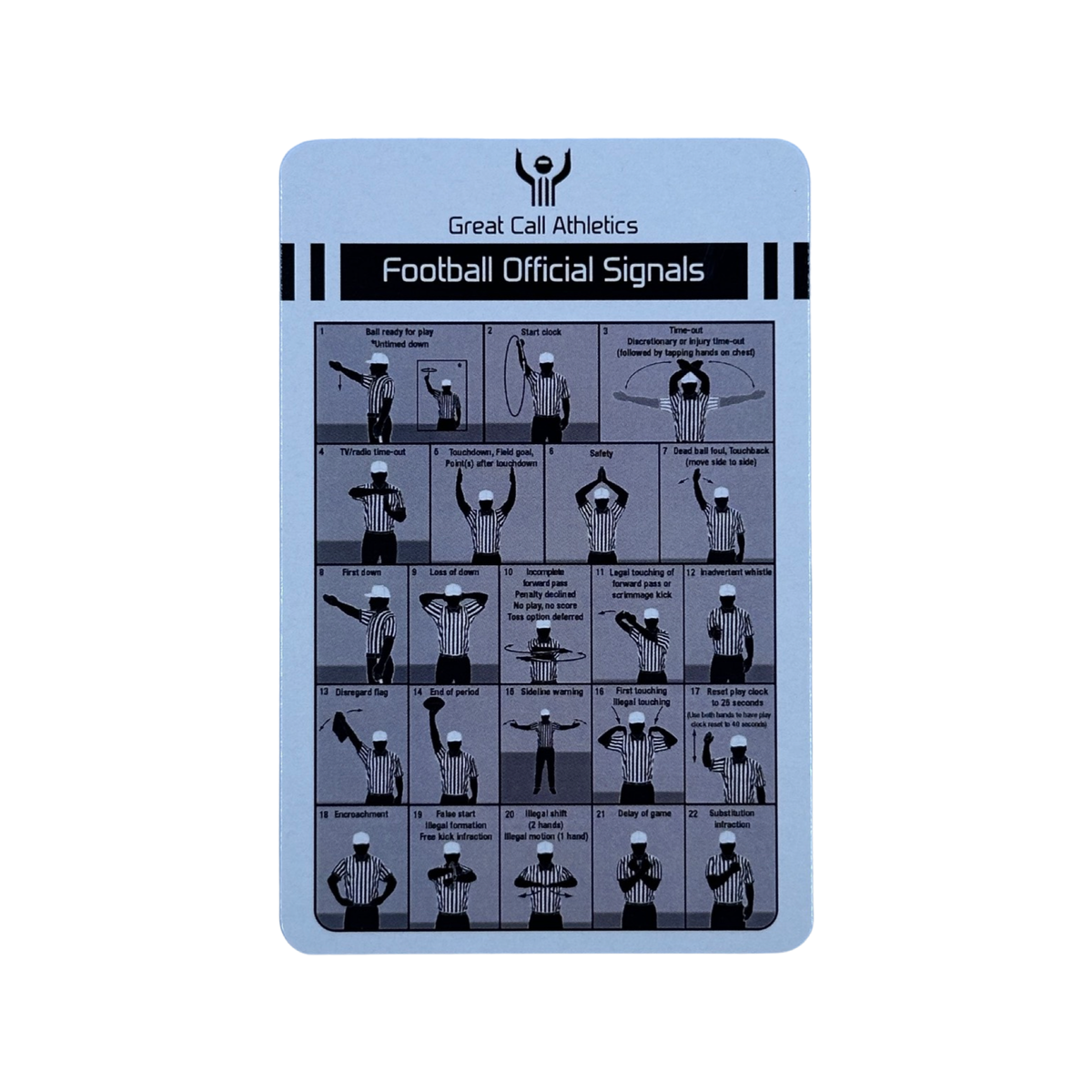 Great Call Athletics | Football Signal Card