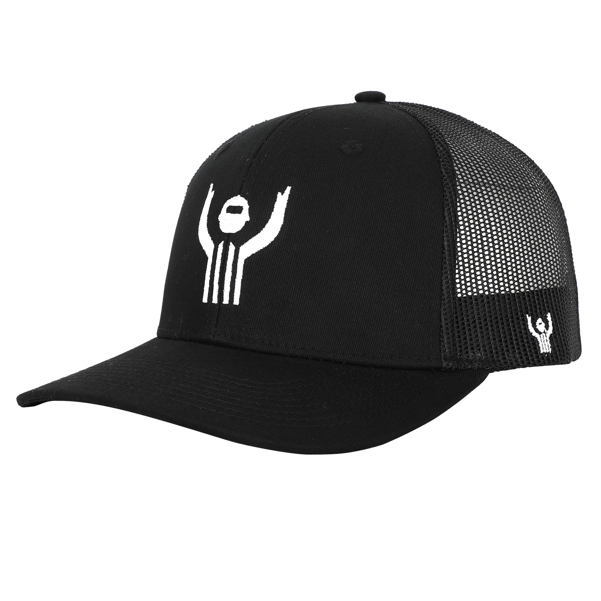 Great Call Athletics | Professional Referee Hat | Black White Poly Spandex Cap - Small/Medium (7 - 7 1/4)