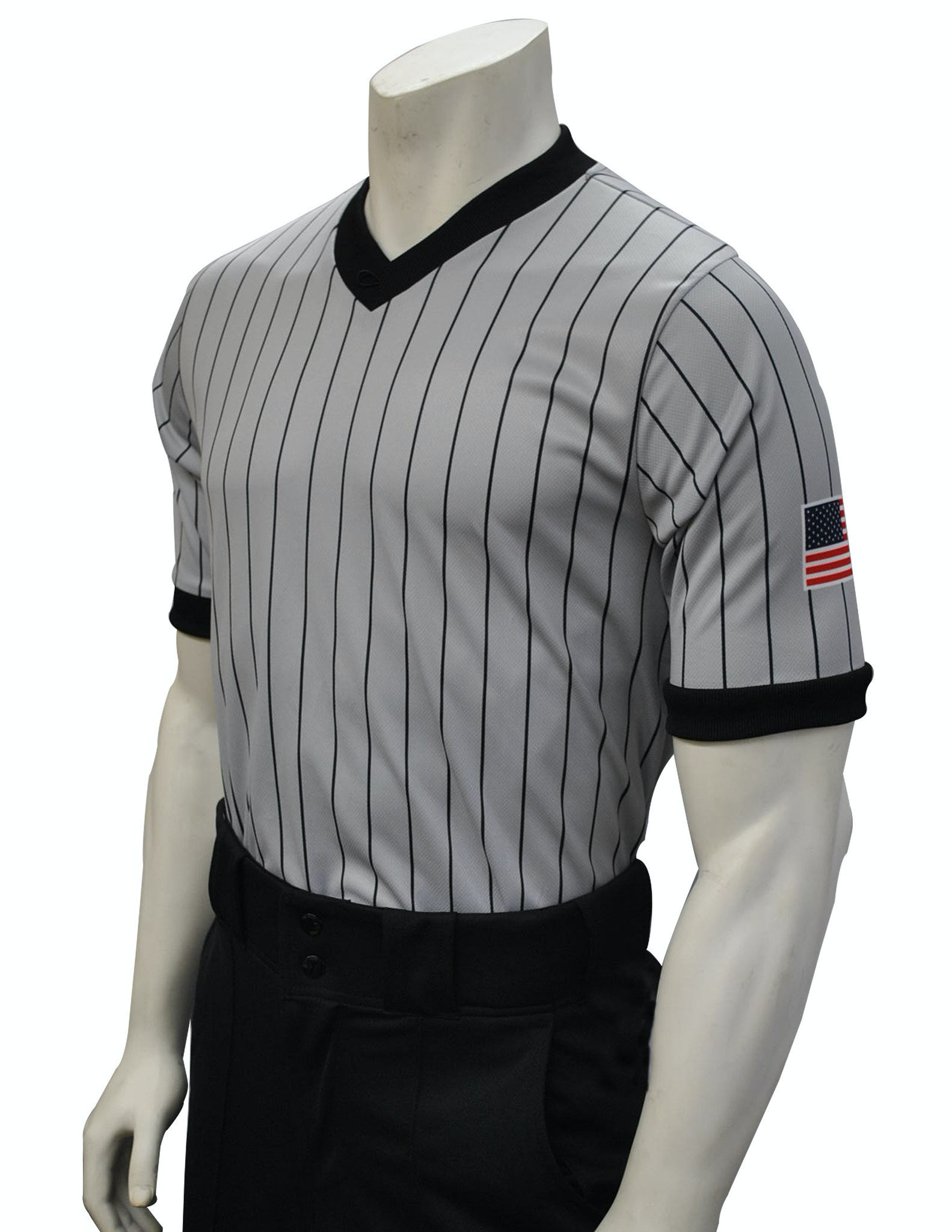 Smitty 2 1/4” Stripe Football Referee Shirt with Left Sleeve Flag