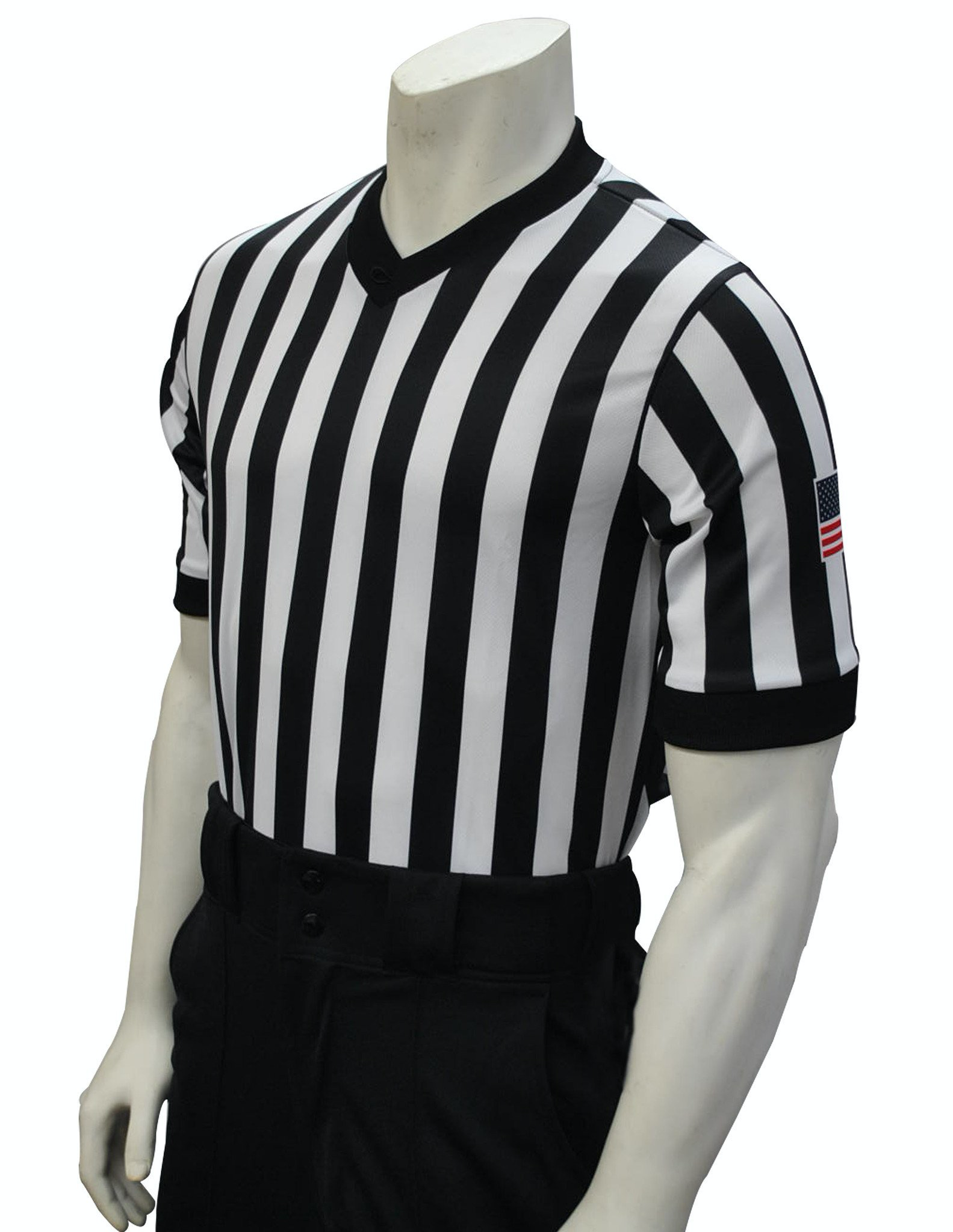 Smitty 2 1/4” Stripe Football Referee Shirt with Left Sleeve Flag