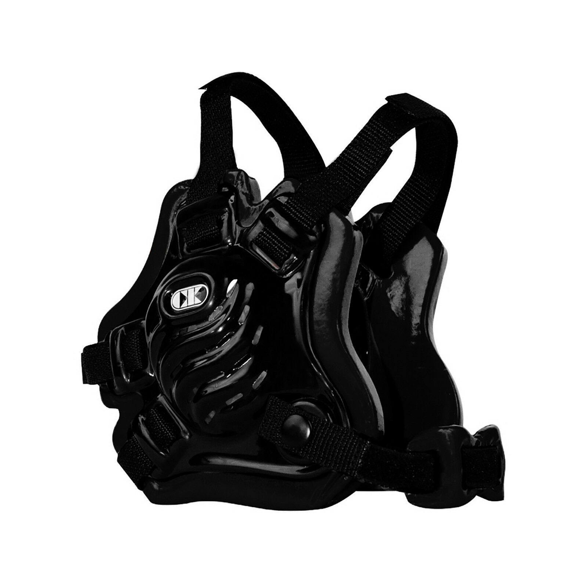 Cliff Keen F5 Tornado wrestling headgear in all black, side view showing vented shell and strap system